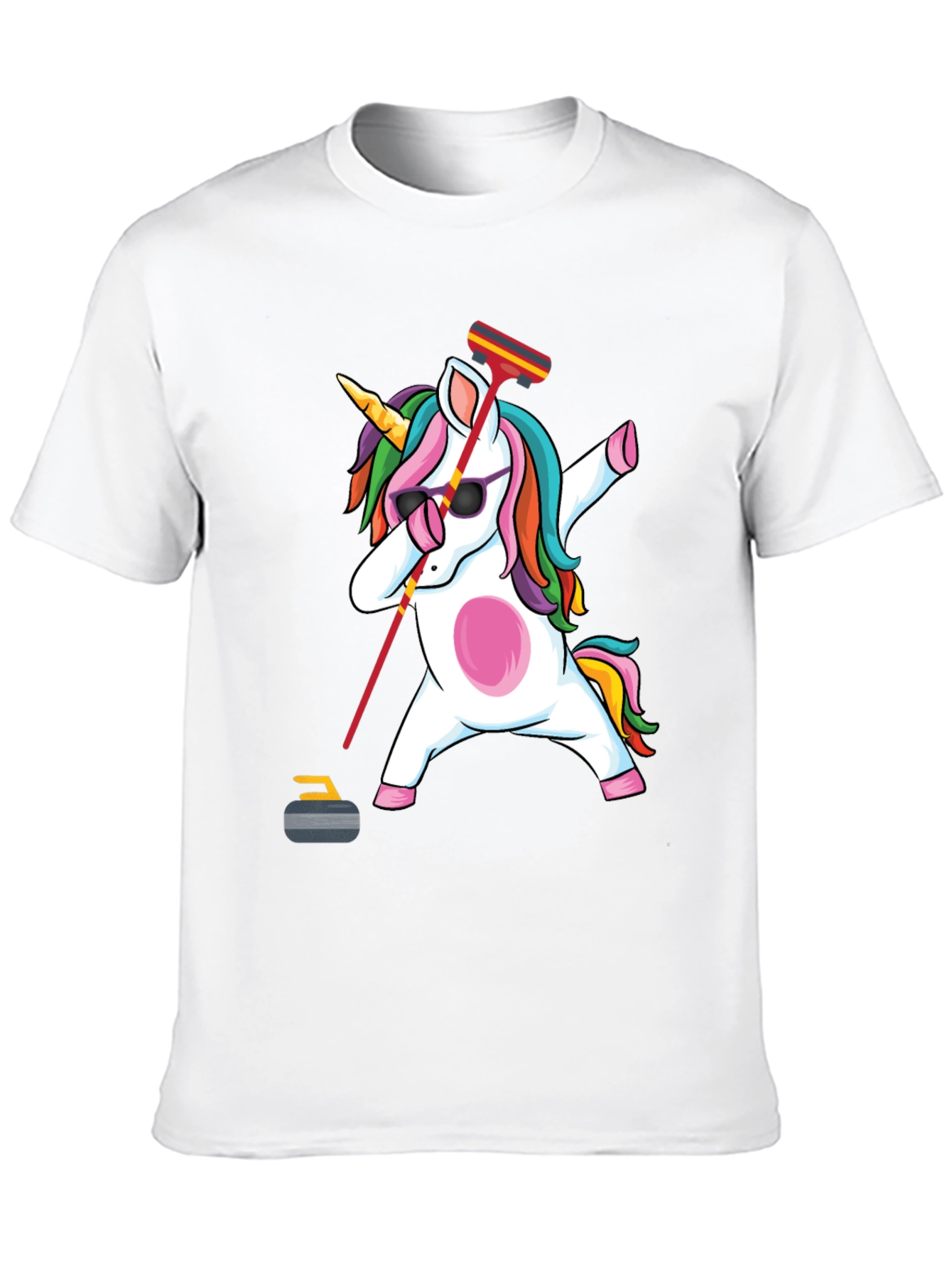Curling Unicorn Dab T-Shirt