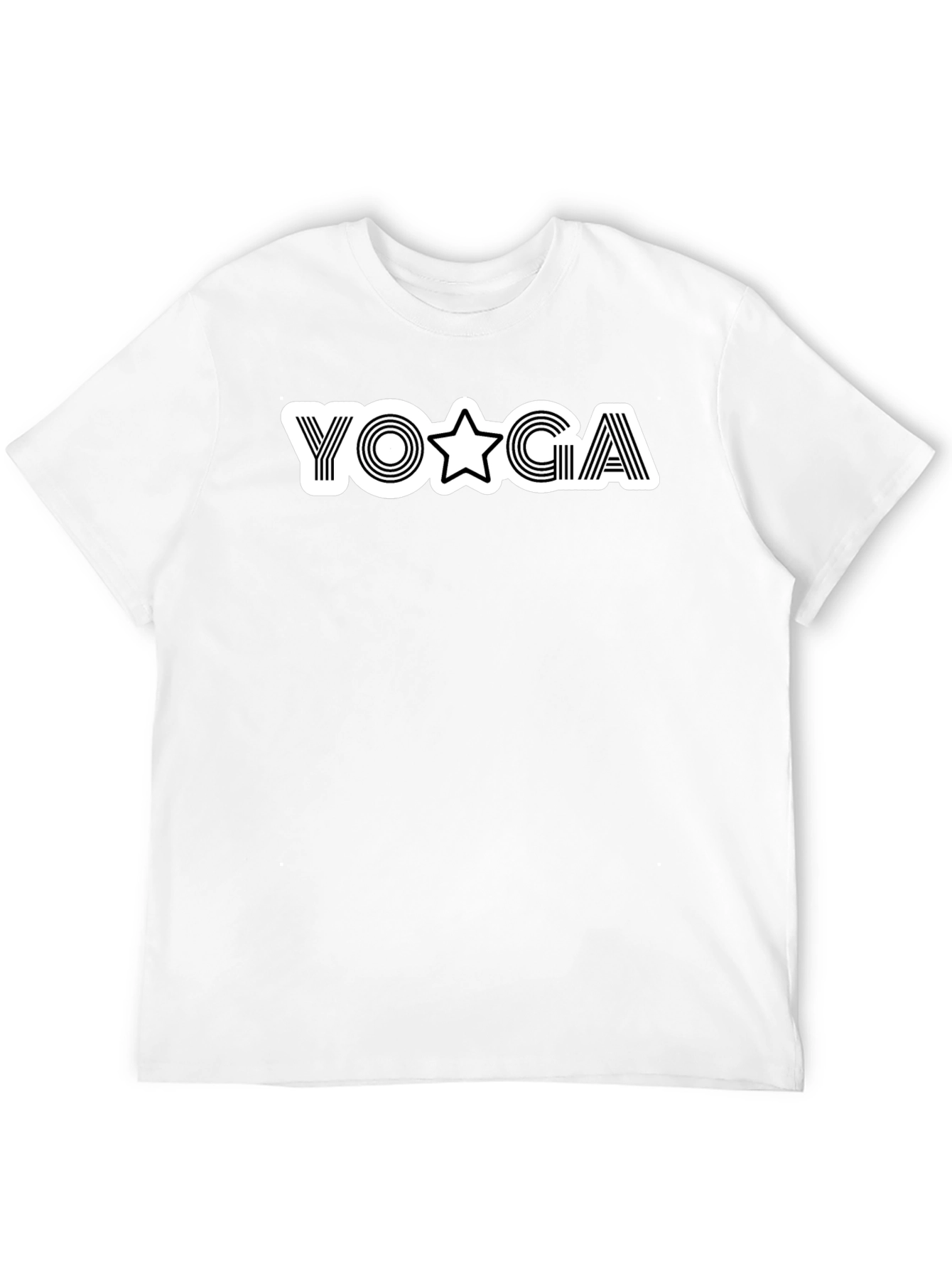 Yoga Star Graphic Black T-Shirt