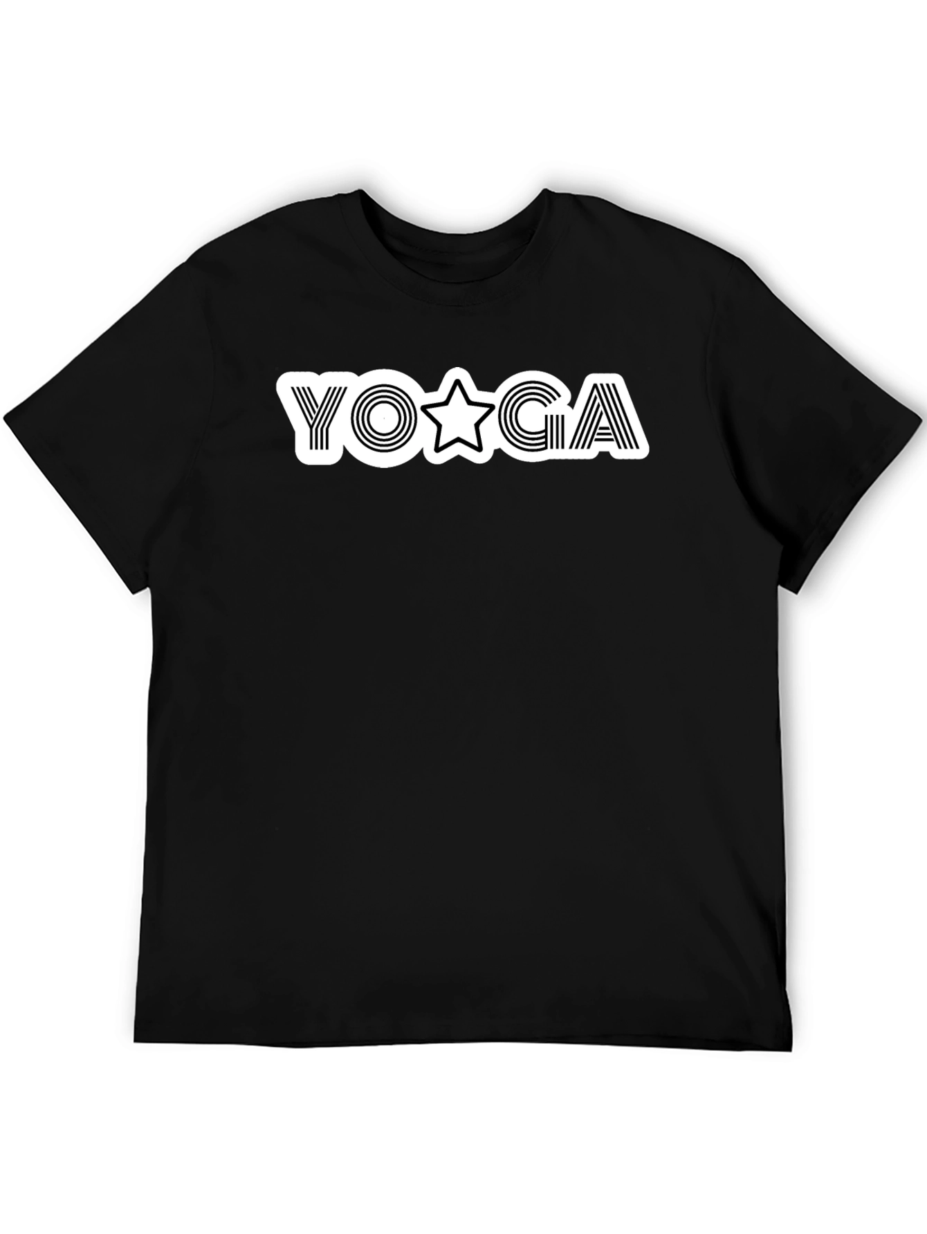 Yoga Star Graphic Black T-Shirt