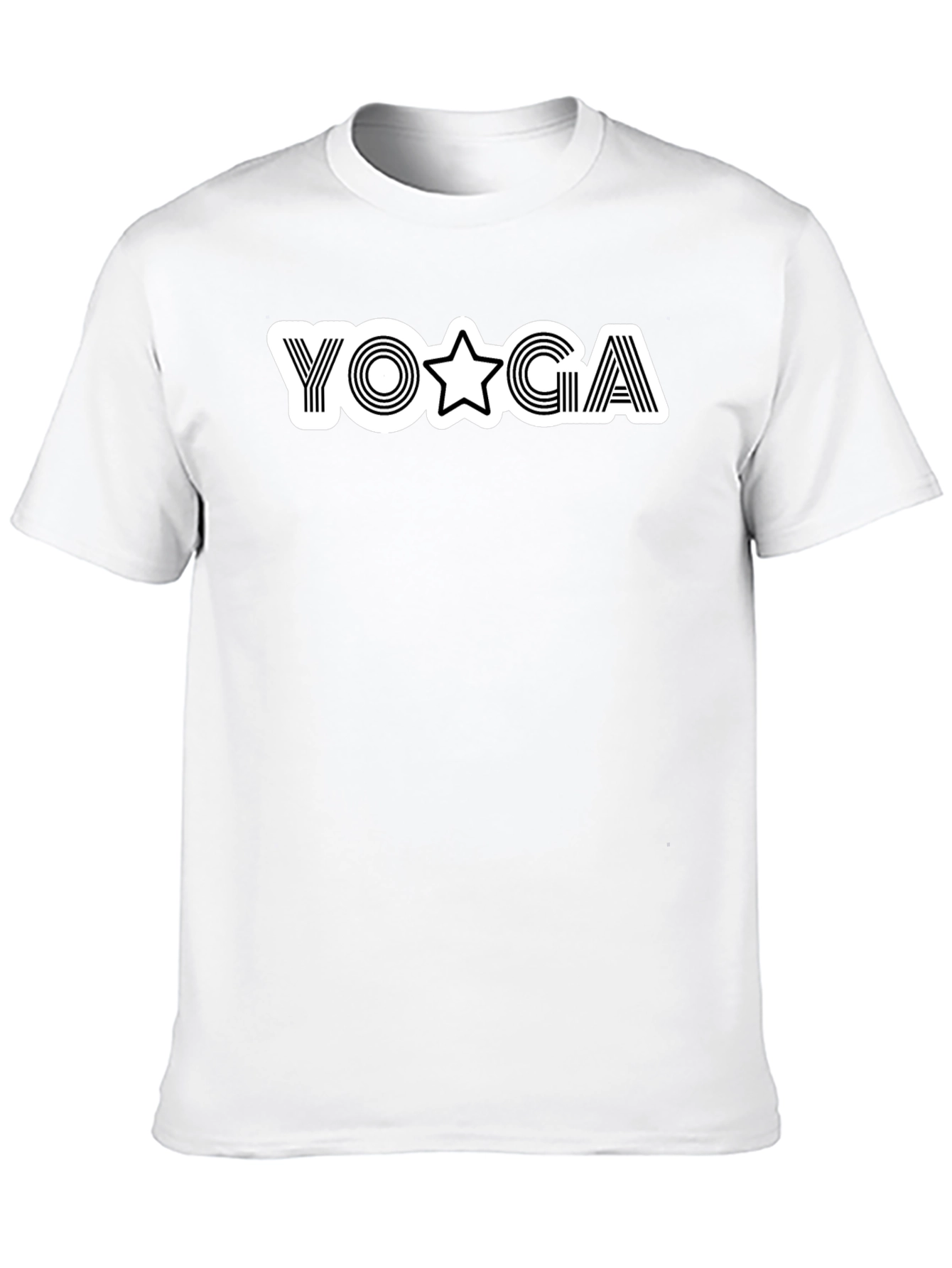 Yoga Star Graphic Black T-Shirt