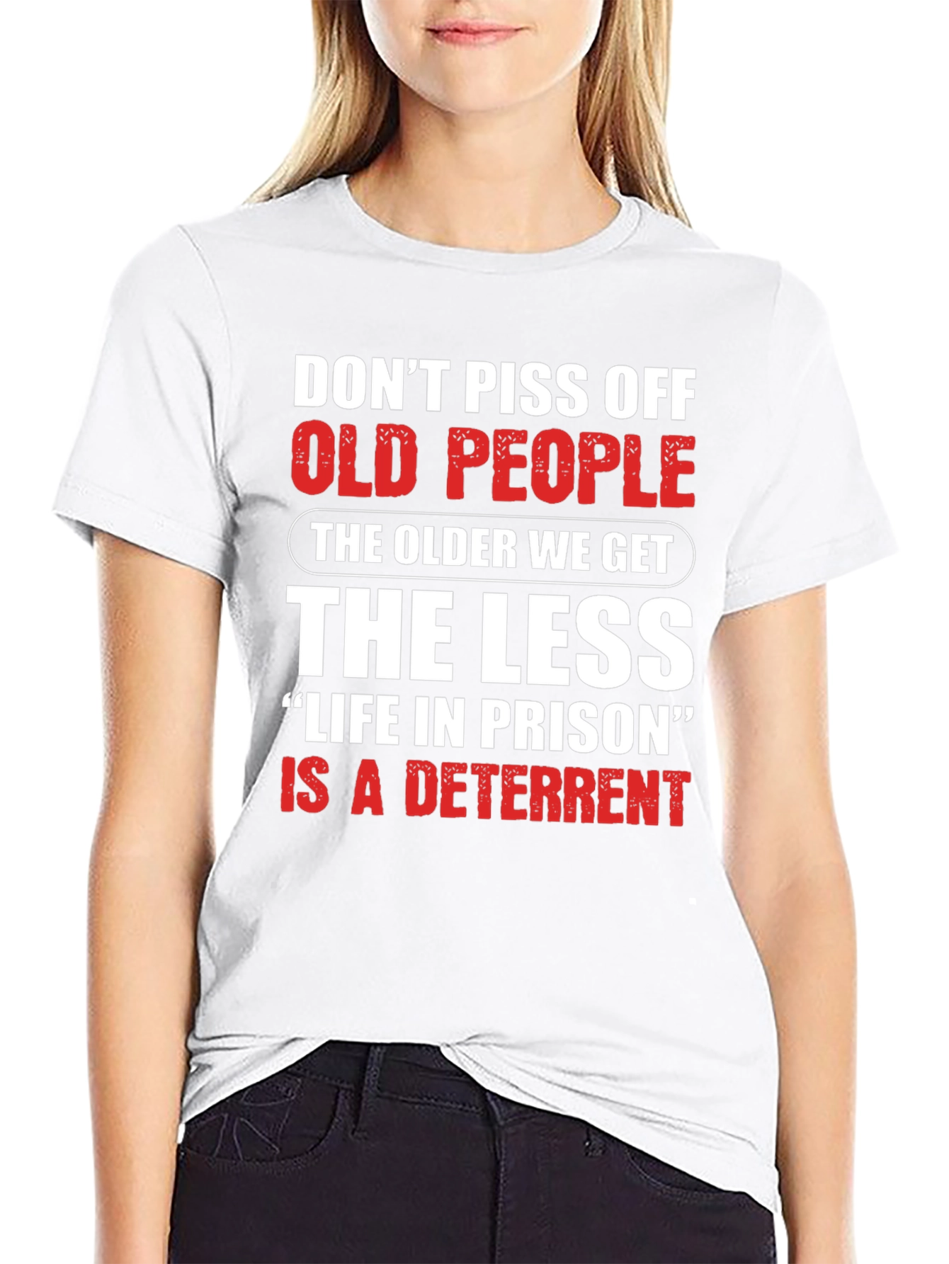 Dont Piss Off Old People Black T-Shirt