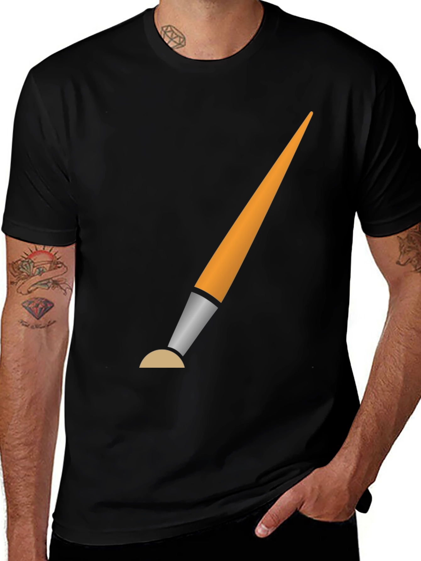 Painters Brush Graphic Tee - Artistic Design