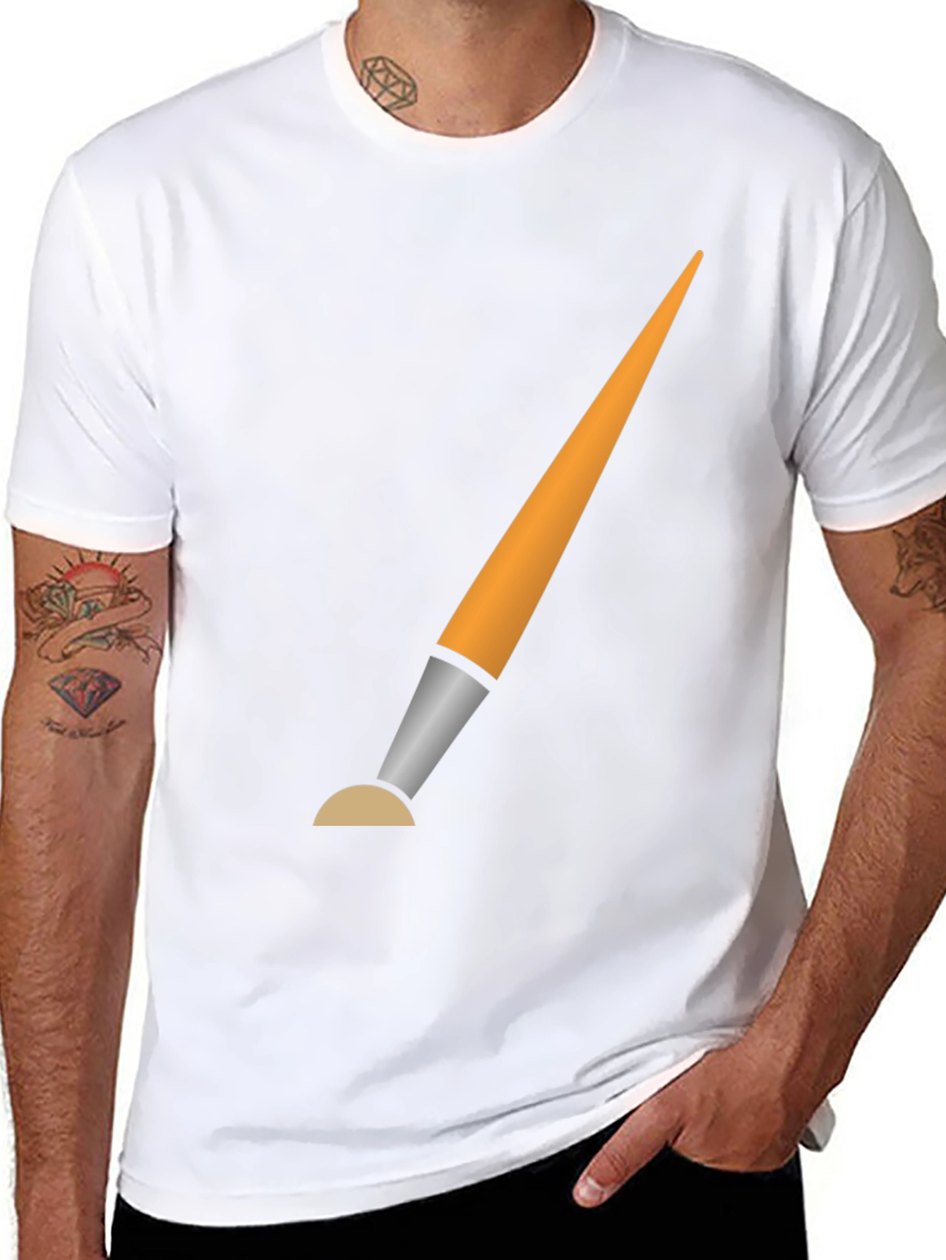 Painters Brush Graphic Tee - Artistic Design