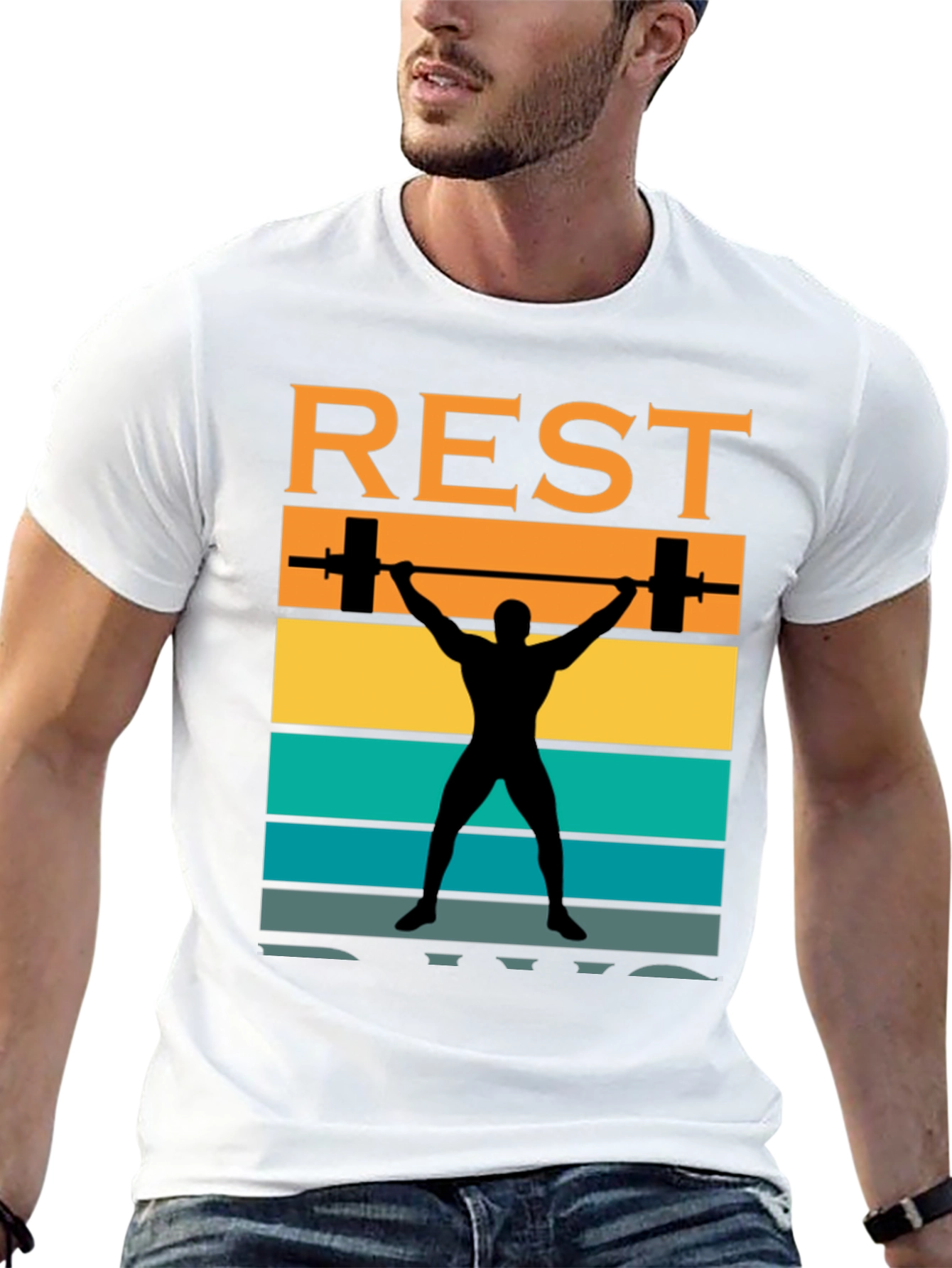 Rest Day Gym T-Shirt Weightlifting Tee