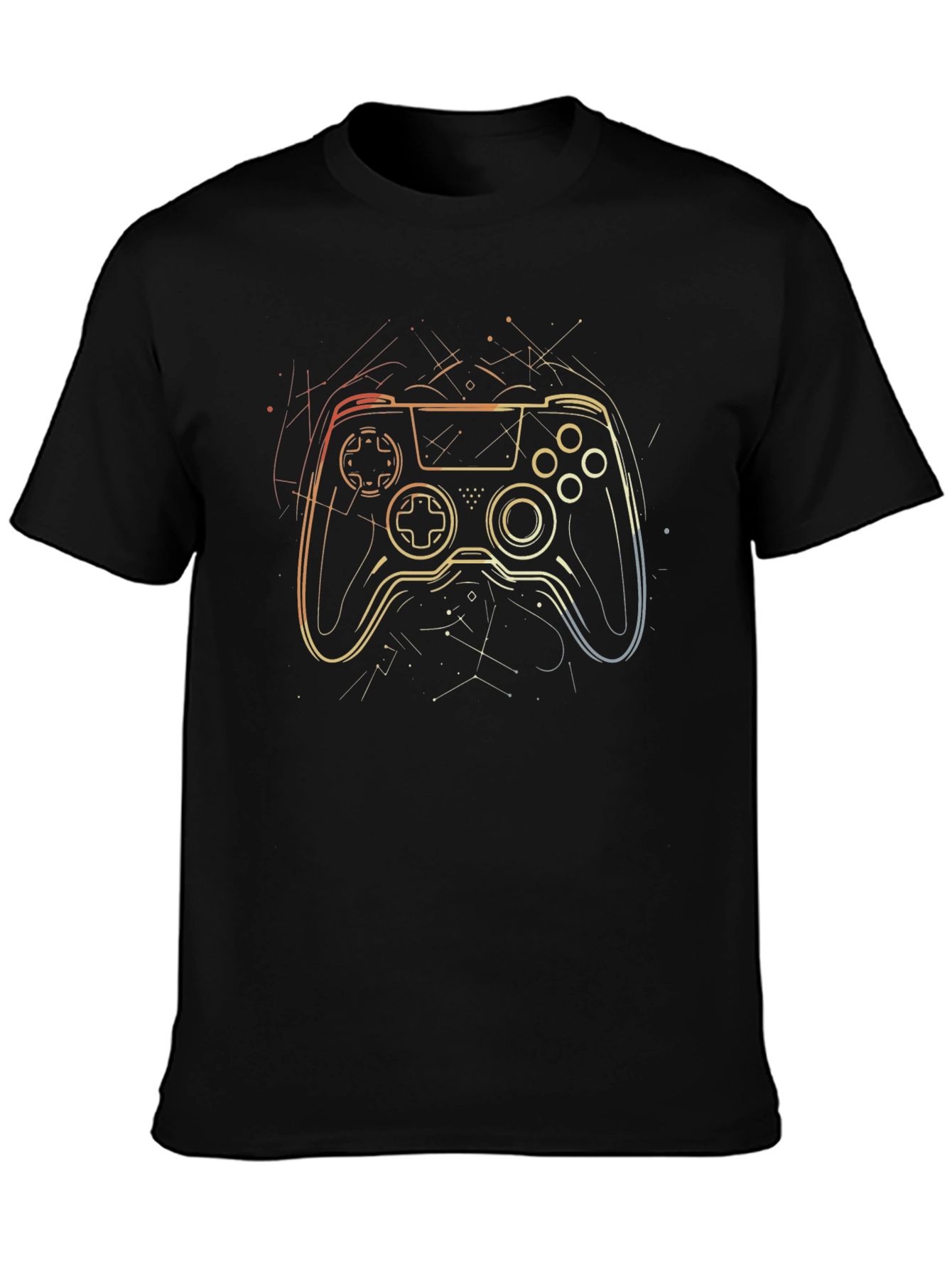 Gaming Controller Graphic Tee - Black Casual Gamer T-Shirt
