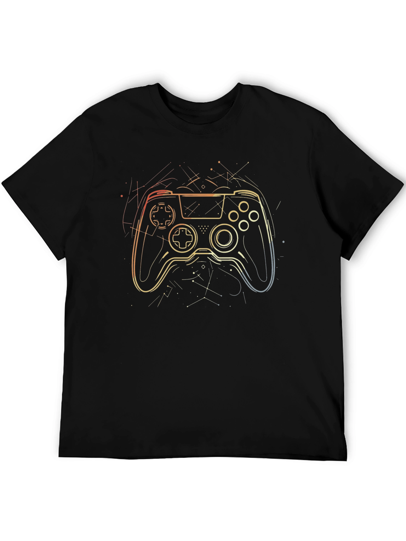 Gaming Controller Graphic Tee - Black Casual Gamer T-Shirt