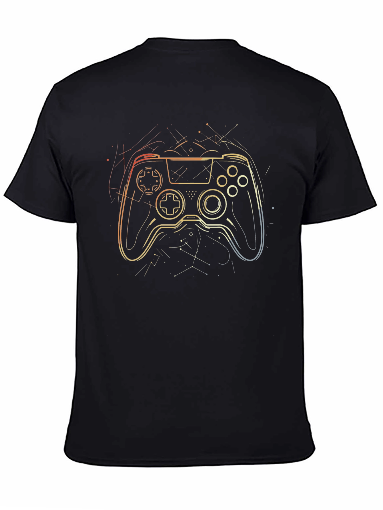 Gaming Controller Graphic Tee - Black Casual Gamer T-Shirt