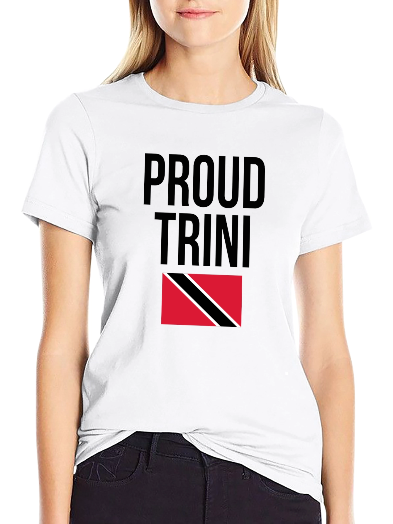Proud Trini Black T-Shirt Trinidad & Tobago Flag Pride