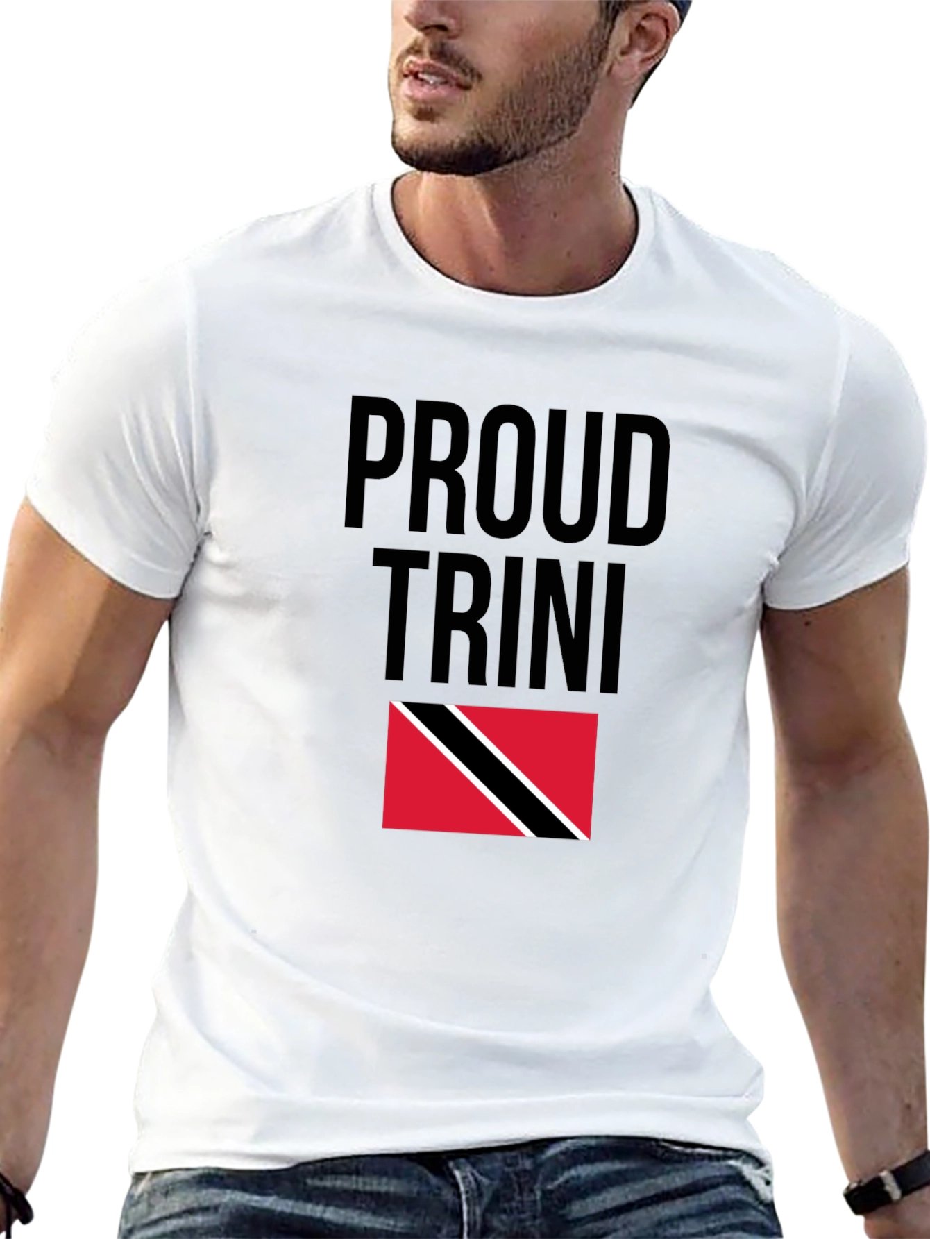 Proud Trini Black T-Shirt Trinidad & Tobago Flag Pride