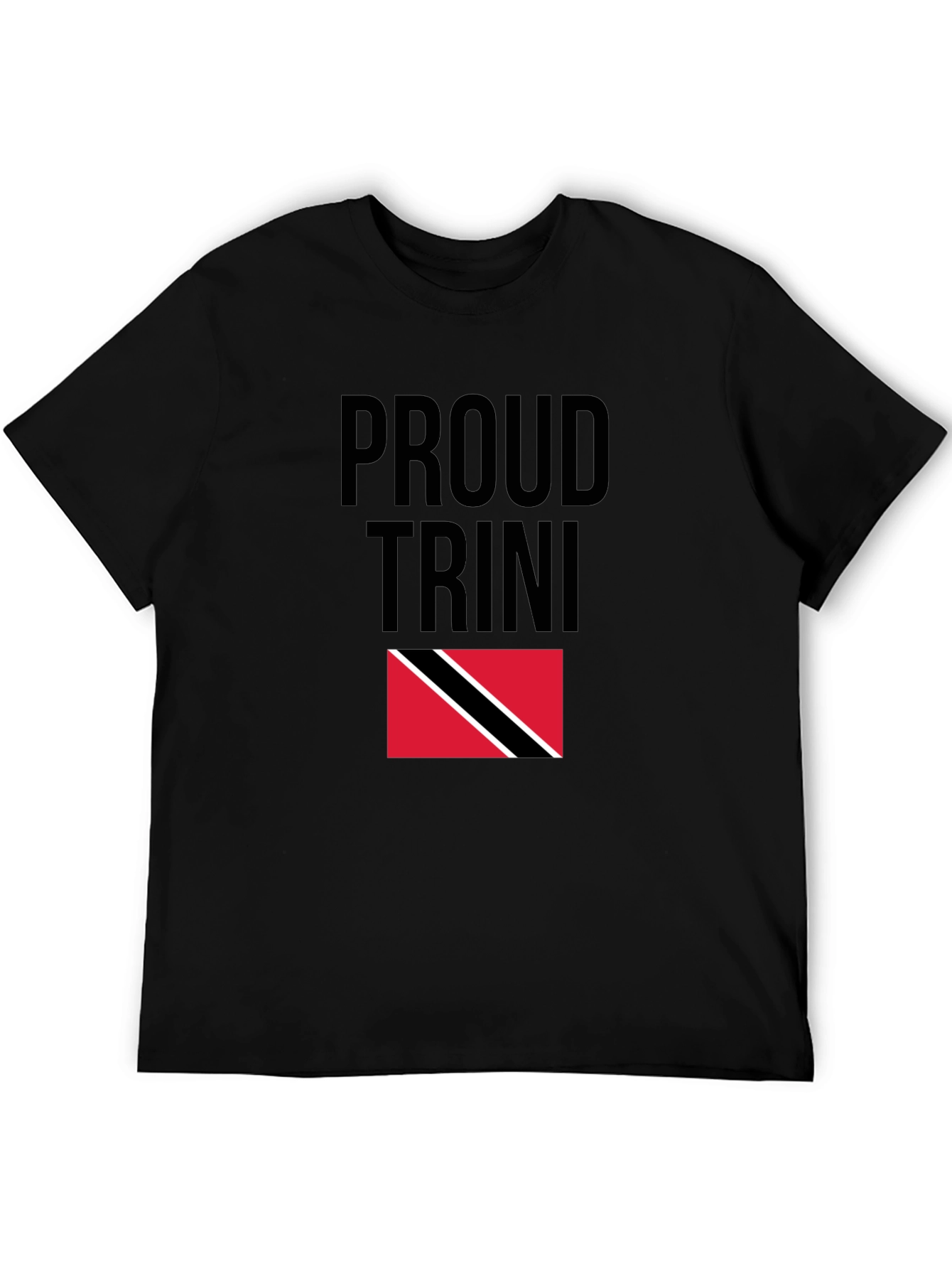 Proud Trini Black T-Shirt Trinidad & Tobago Flag Pride