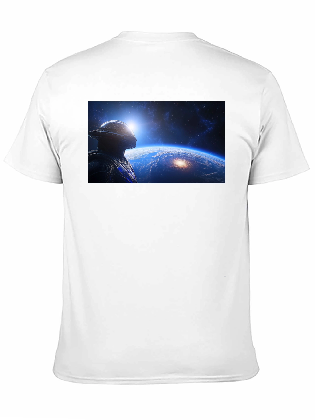 Astronaut Stargazing Graphic T-Shirt - Black