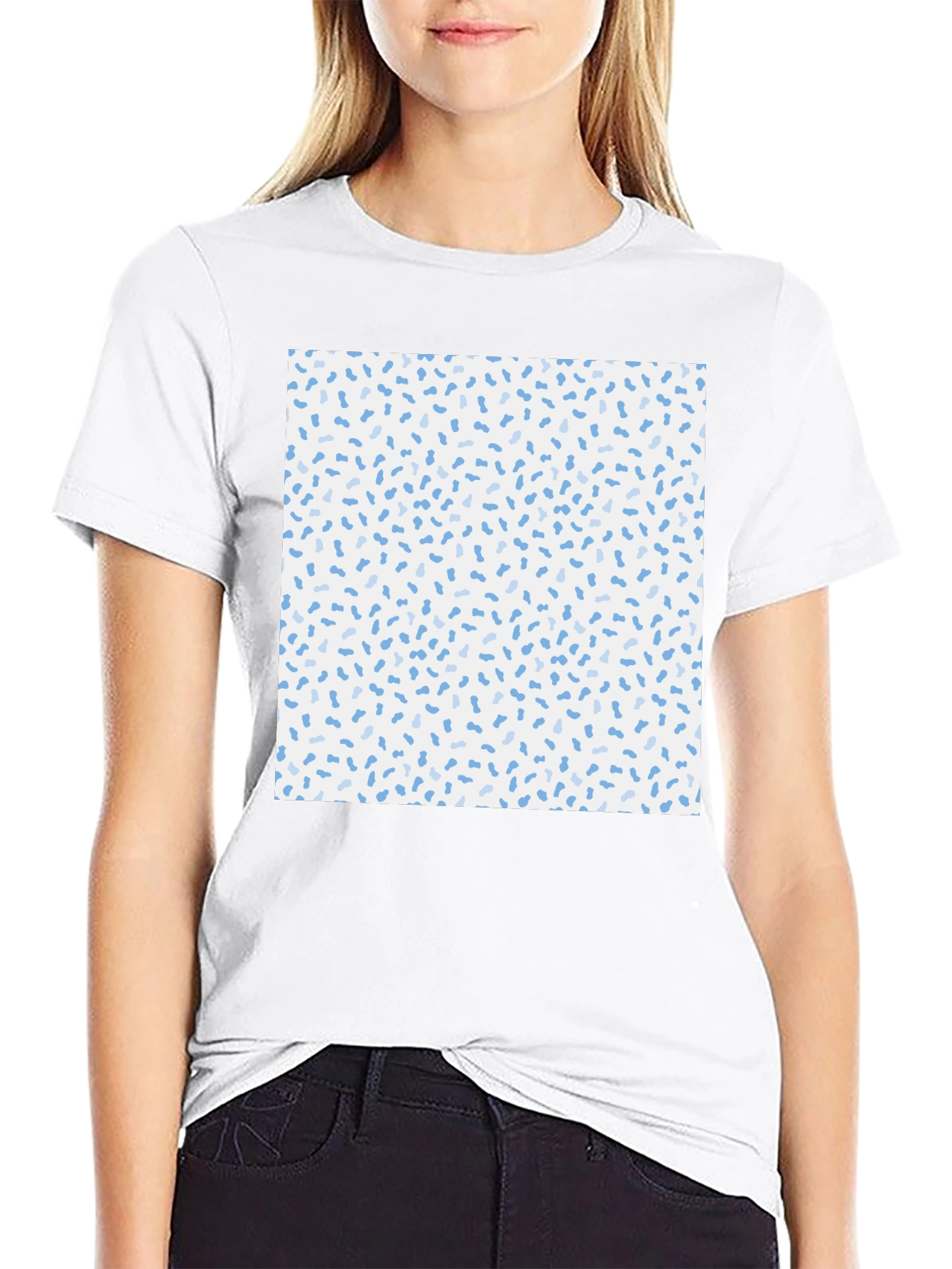 Fun Sprinkles Pattern Black T-Shirt