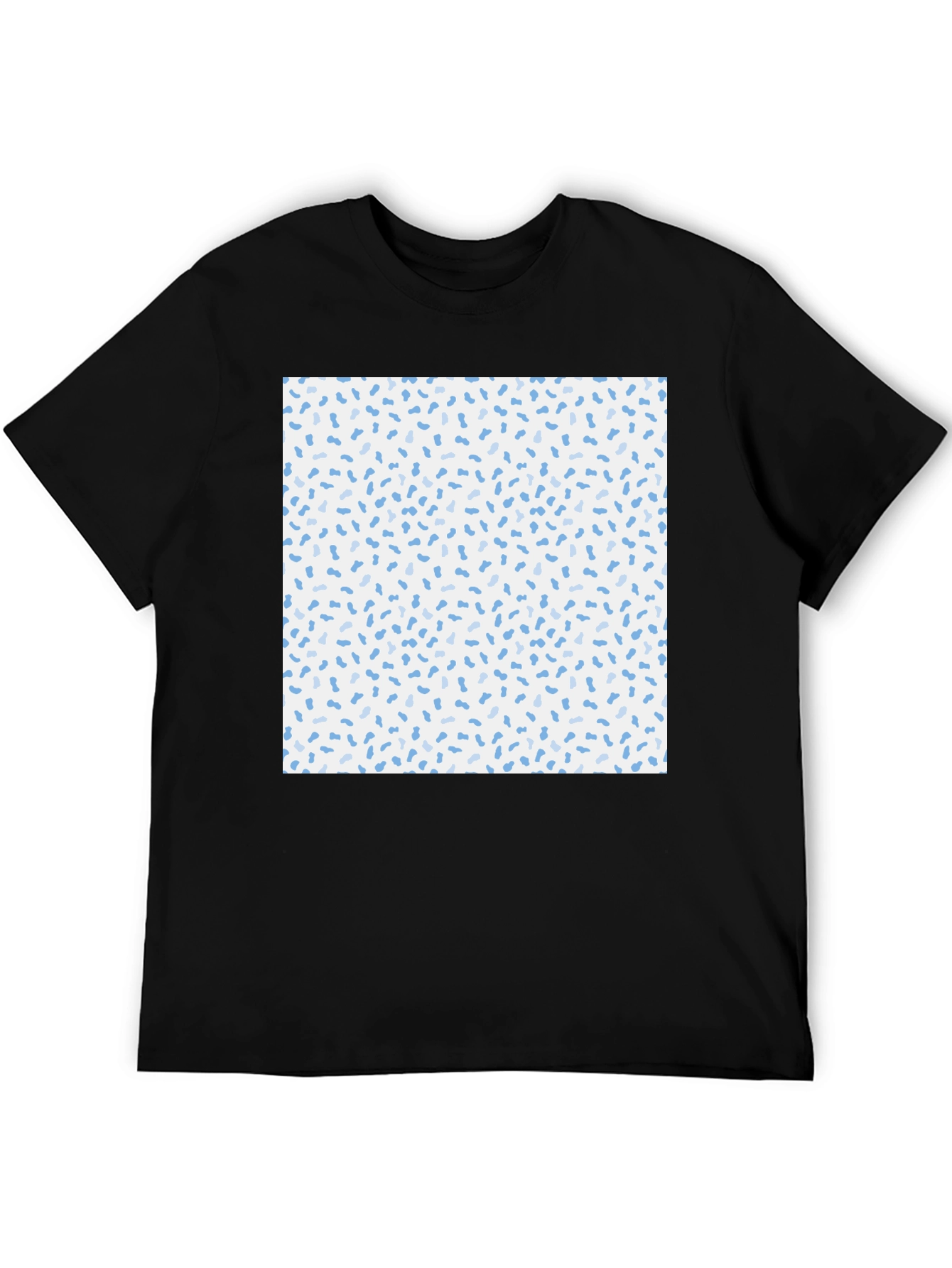 Fun Sprinkles Pattern Black T-Shirt