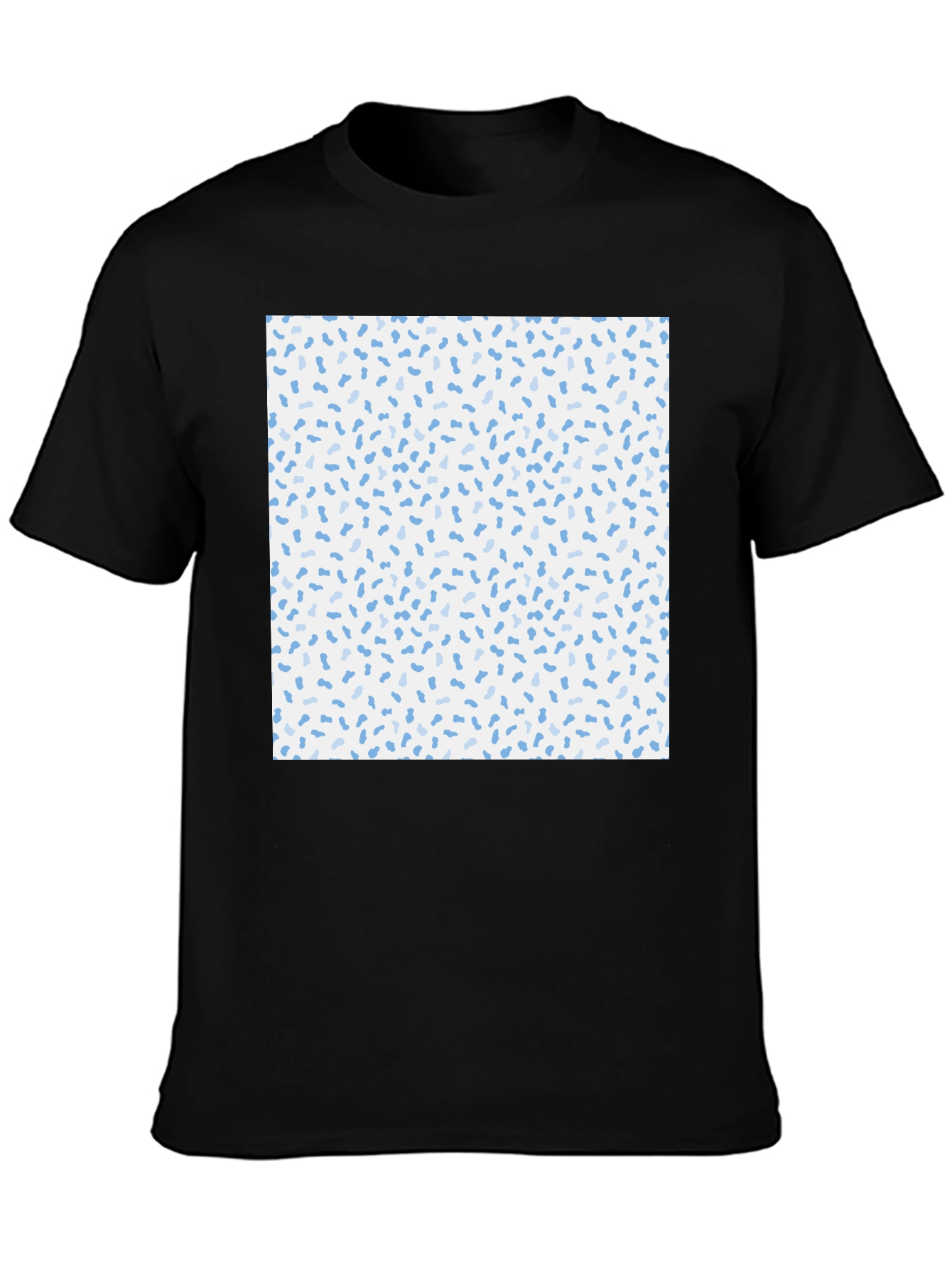 Fun Sprinkles Pattern Black T-Shirt
