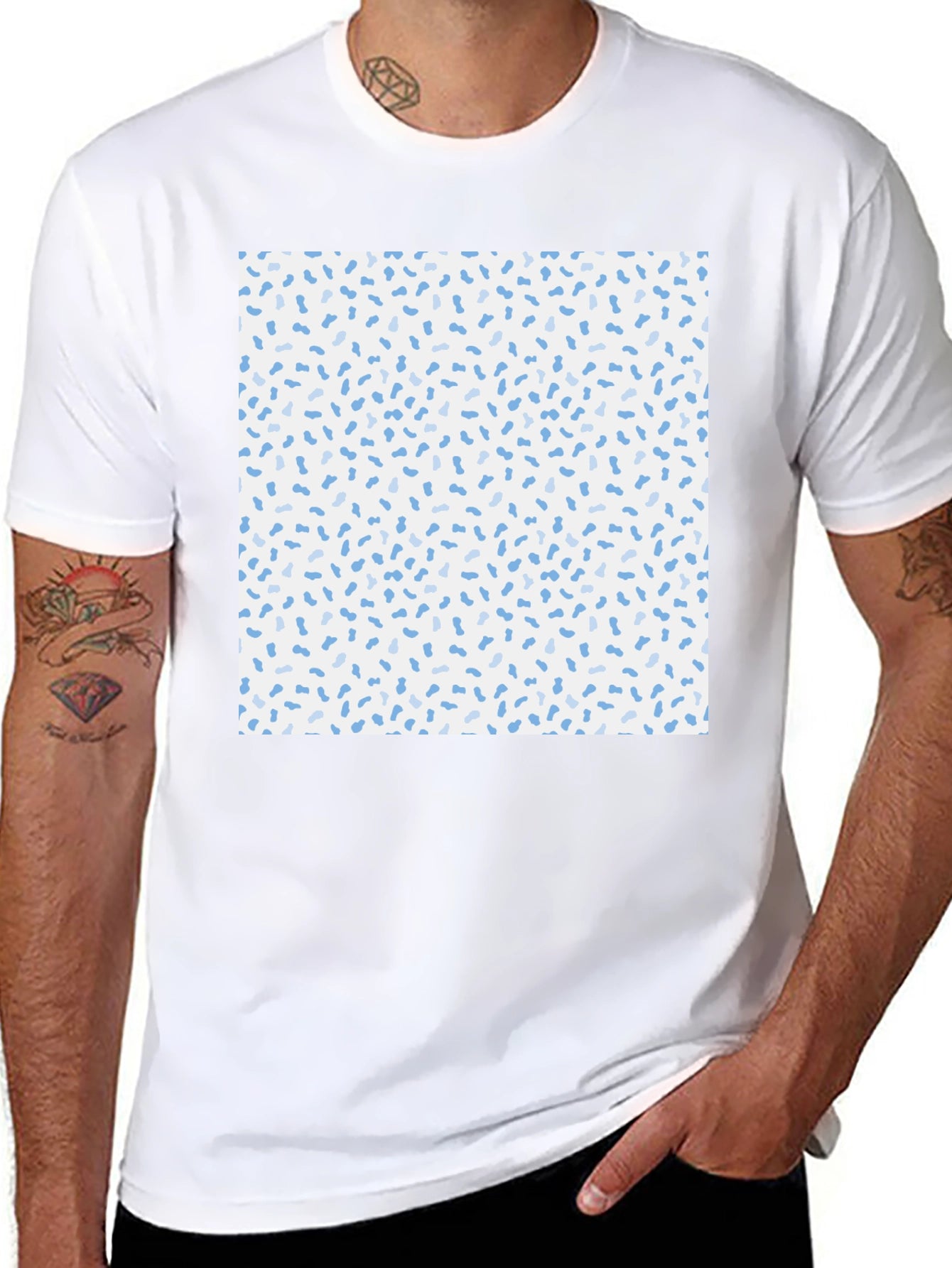 Fun Sprinkles Pattern Black T-Shirt