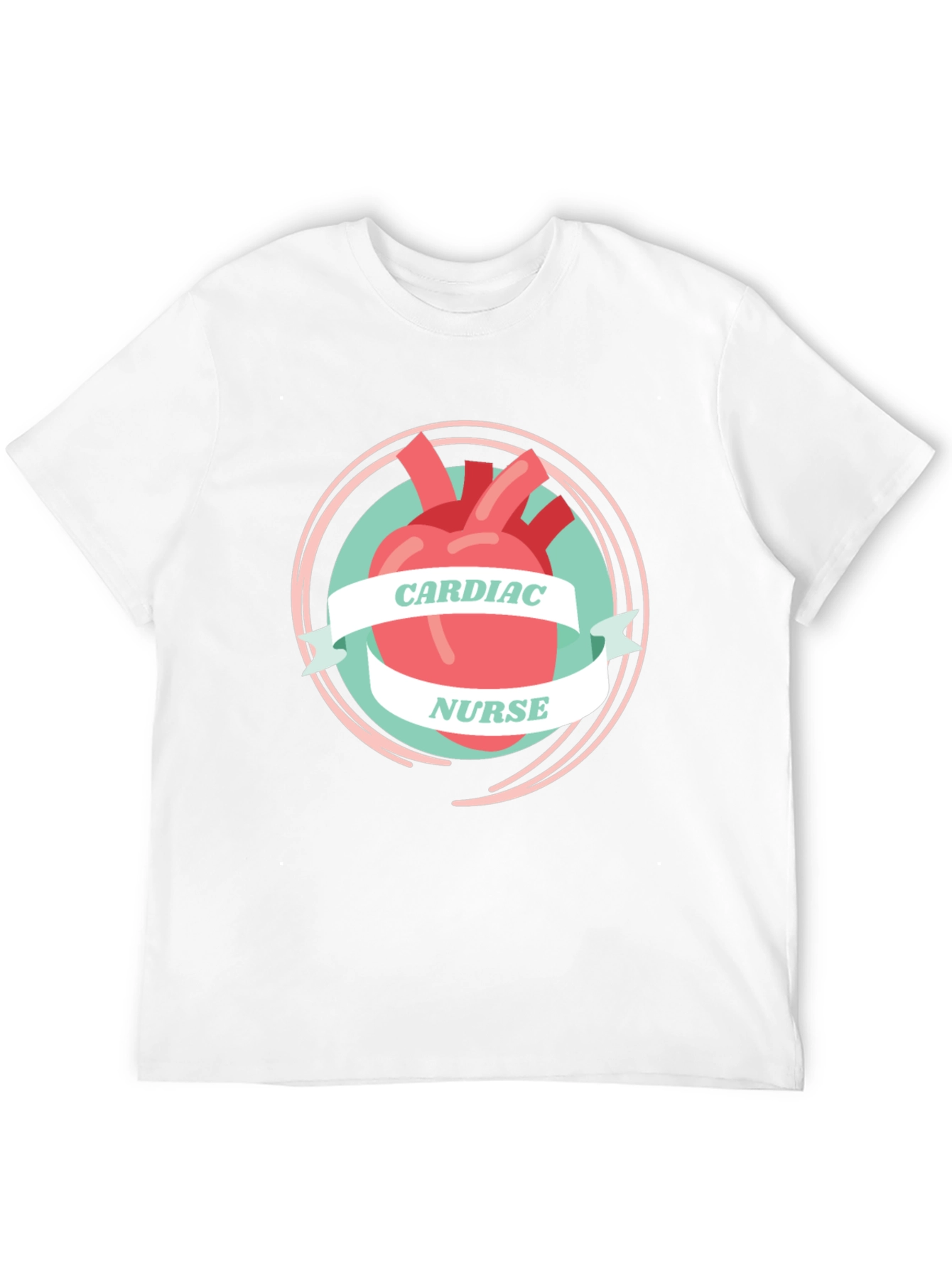 Cardiac Nurse Graphic T-Shirt - Heart Design