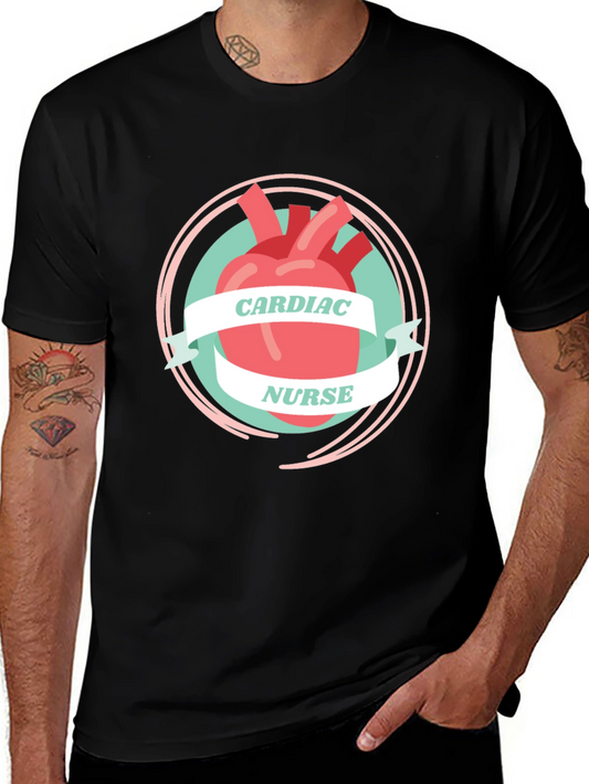 Cardiac Nurse Graphic T-Shirt - Heart Design