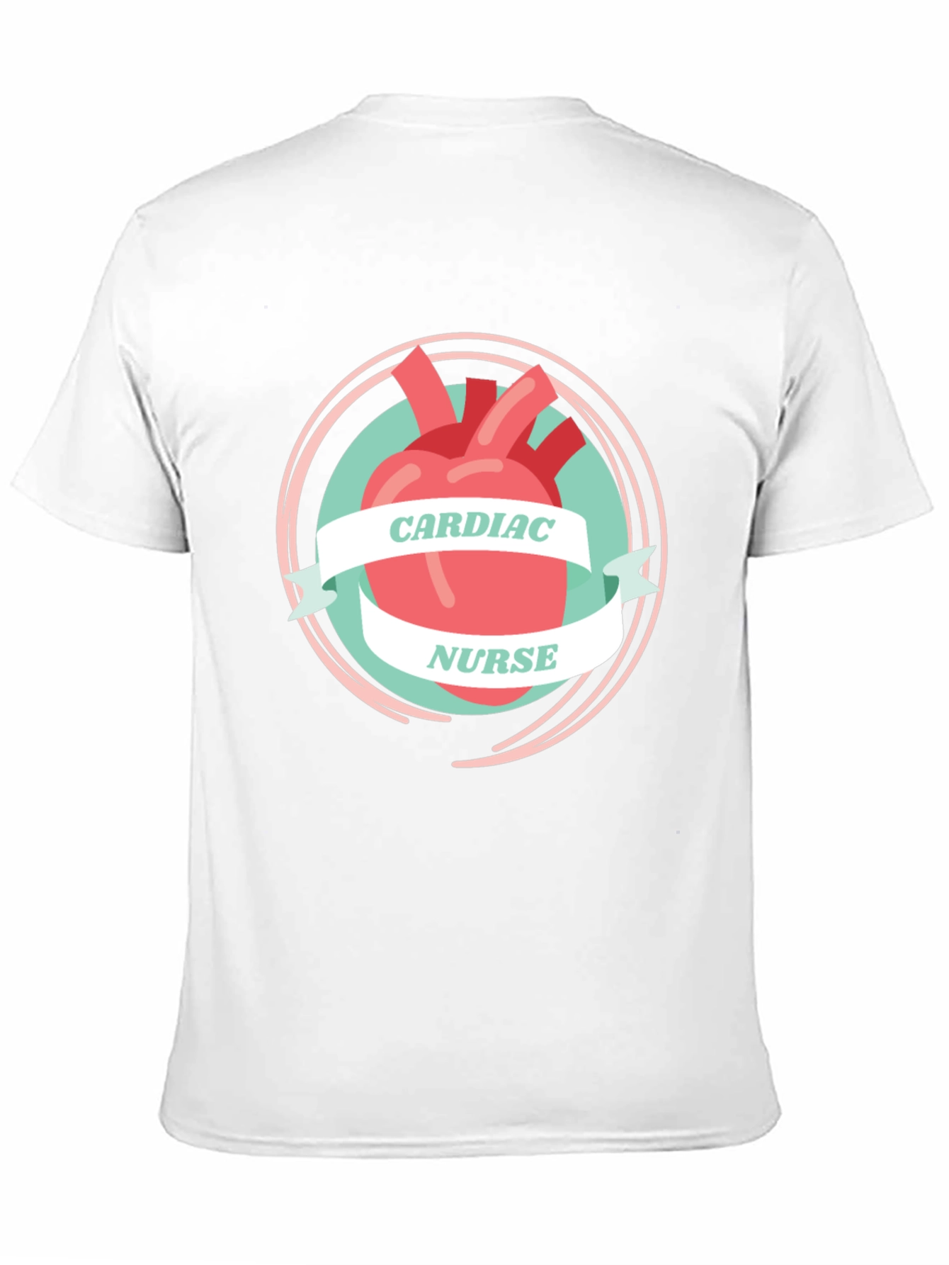 Cardiac Nurse Graphic T-Shirt - Heart Design
