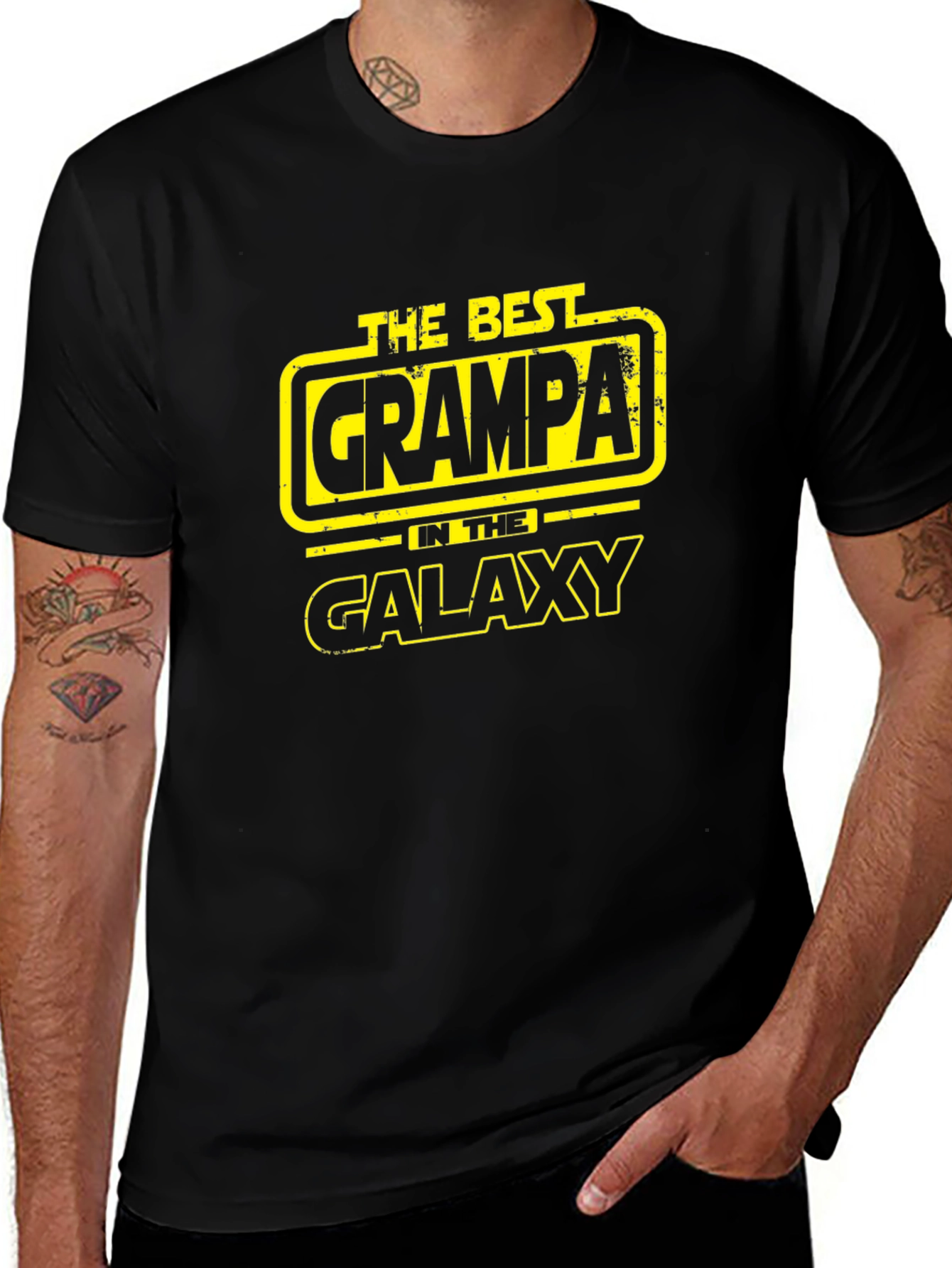 The Best Grampa in the Galaxy Black T-Shirt