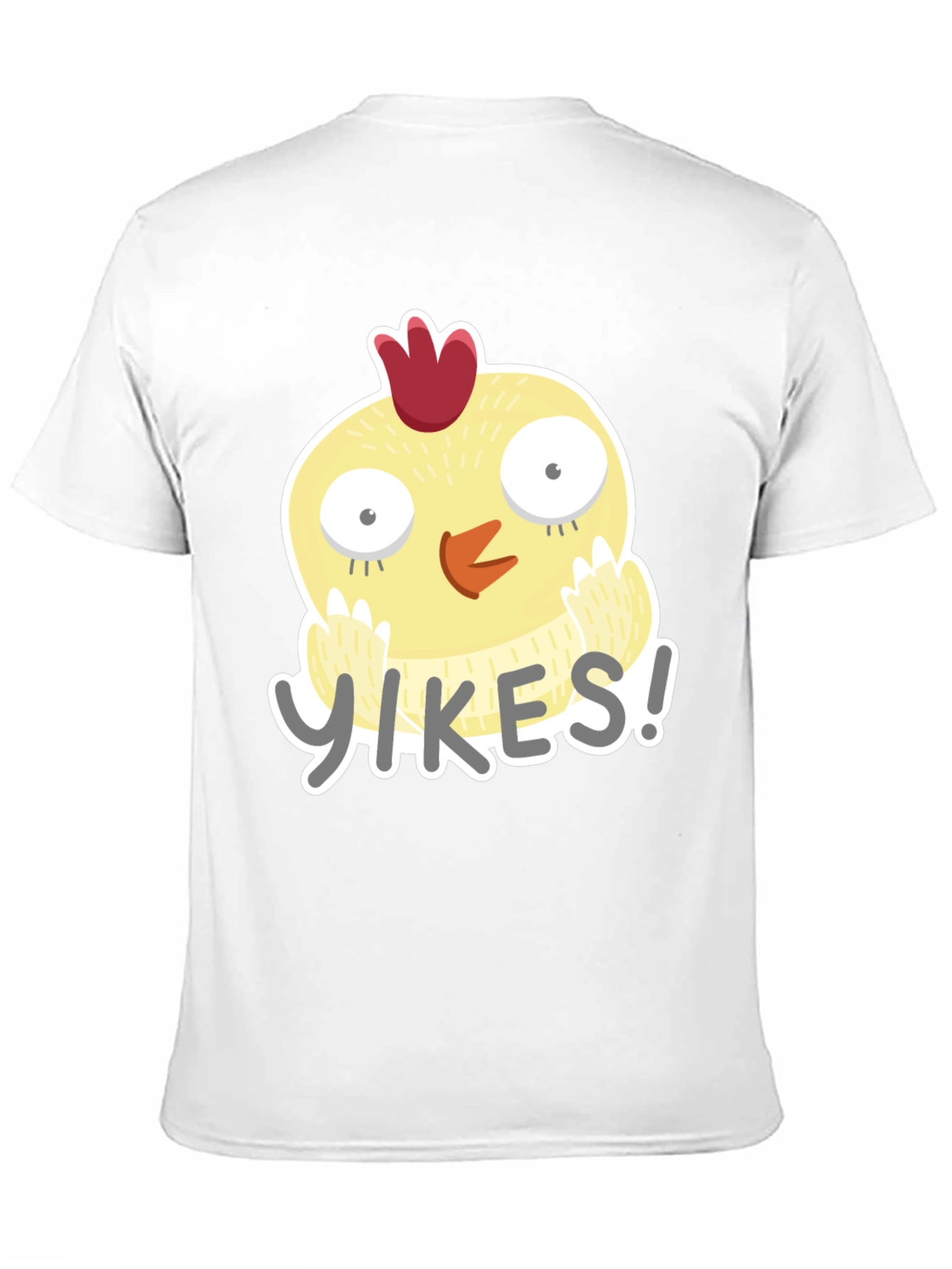 Yikes Chicken Graphic Tee - Black Cotton T-Shirt