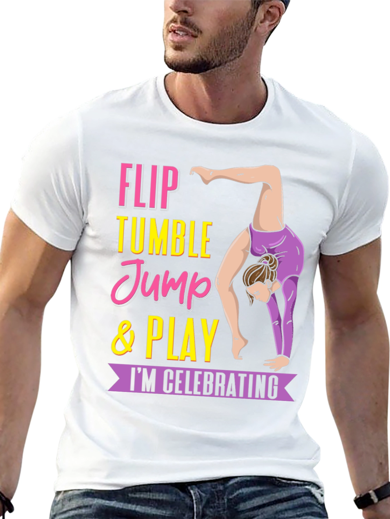 Gymnastics T-Shirt - Flip Tumble Jump & Play Tee