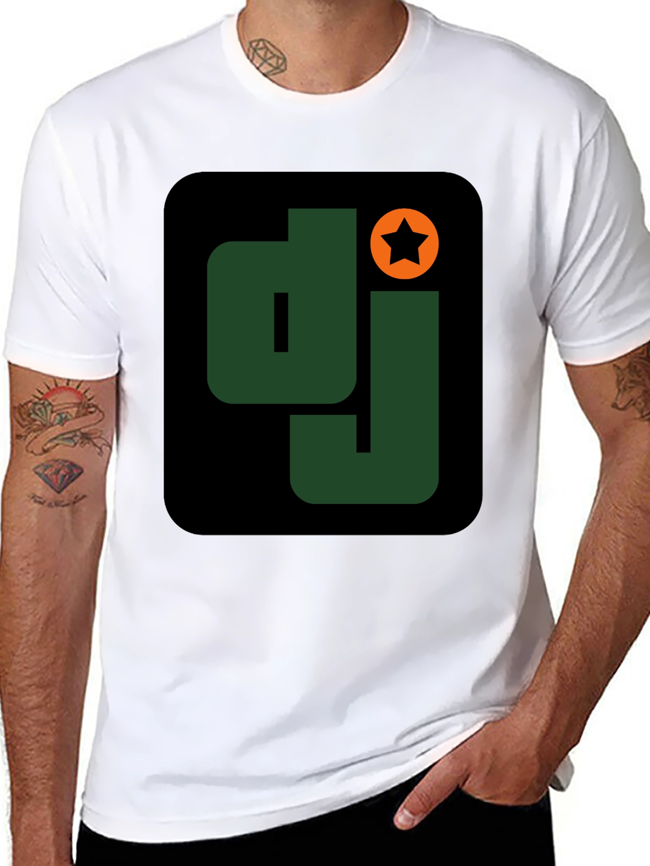 DJ Star Graphic T-Shirt - Black