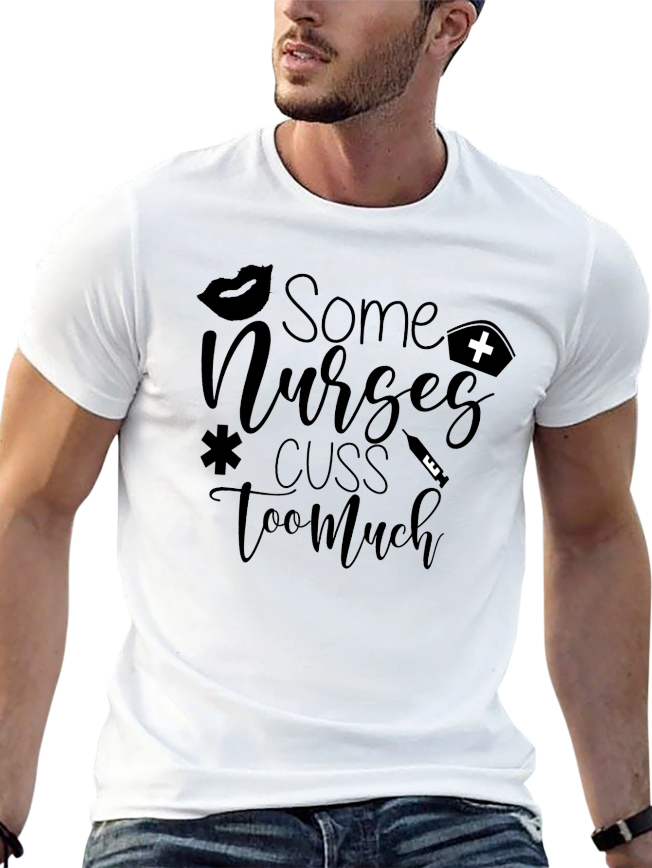 Some Nurses Cuss Too Much Black T-Shirt