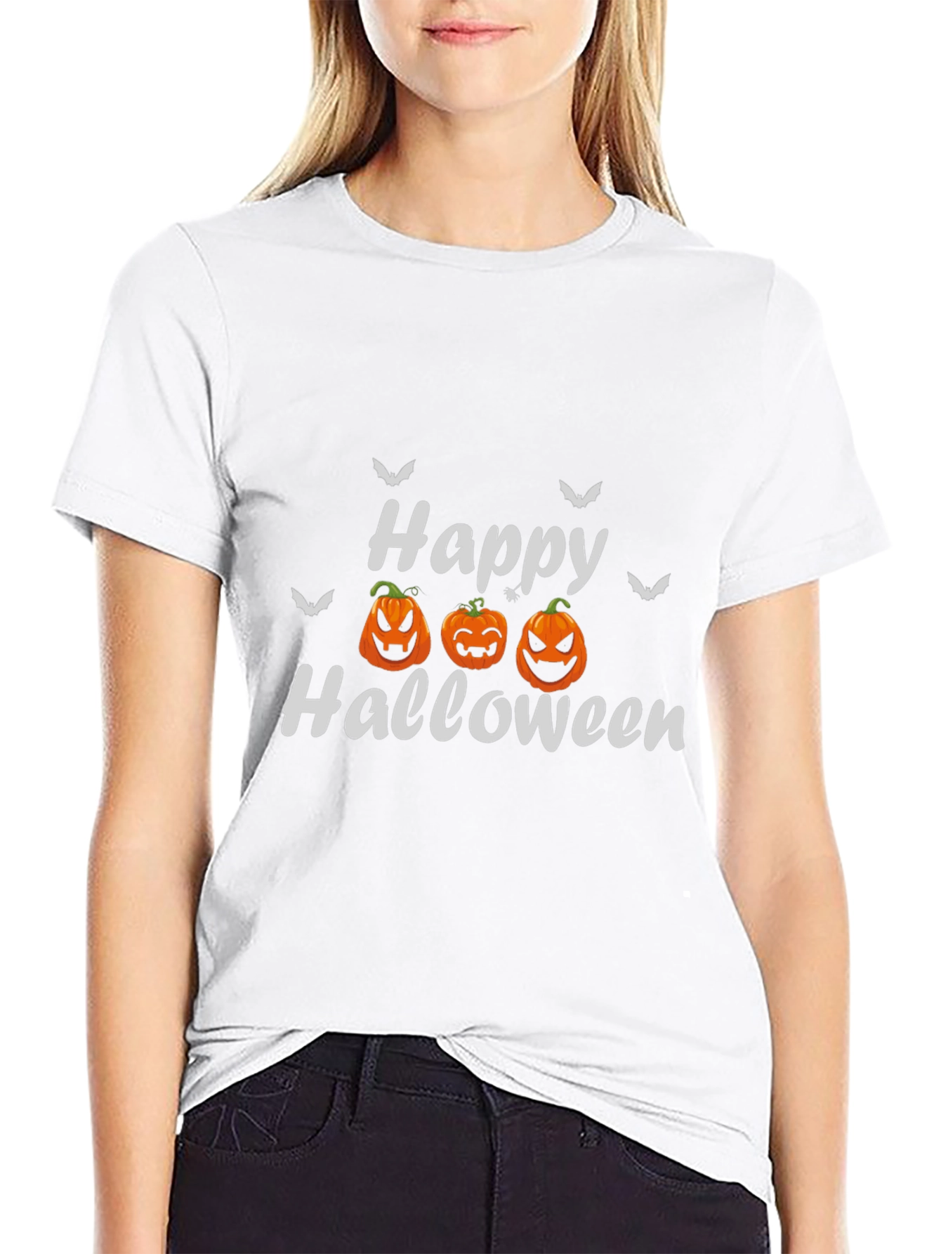 Happy Halloween Pumpkin Graphic T-Shirt