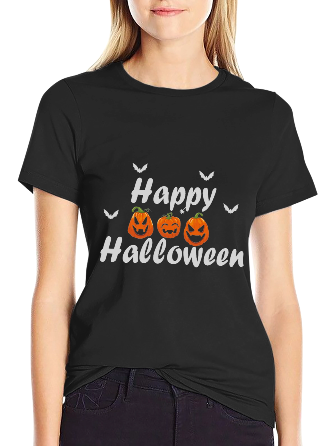 Happy Halloween Pumpkin Graphic T-Shirt