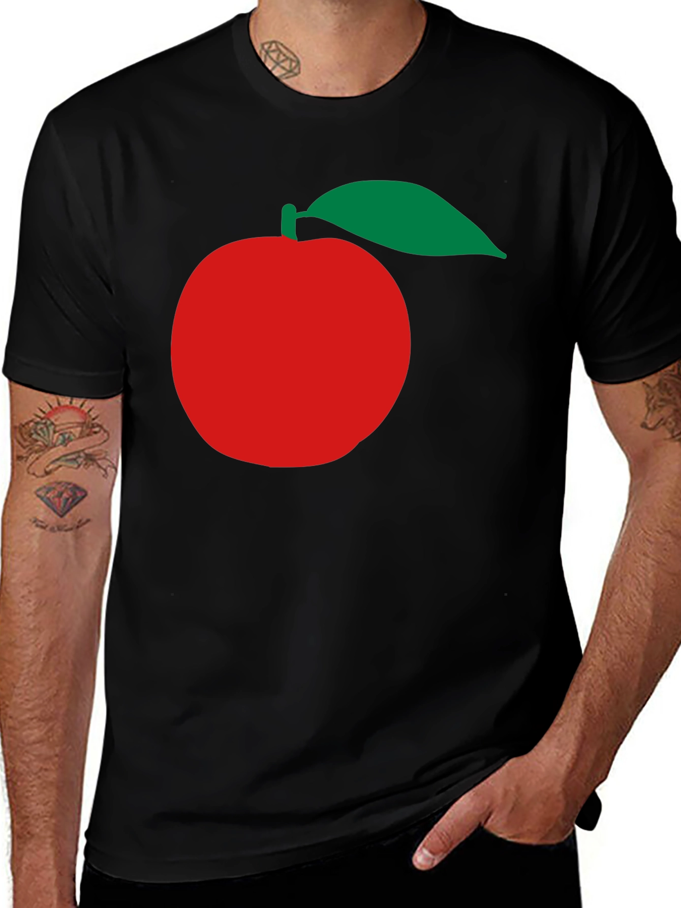 Apple Graphic Black T-Shirt