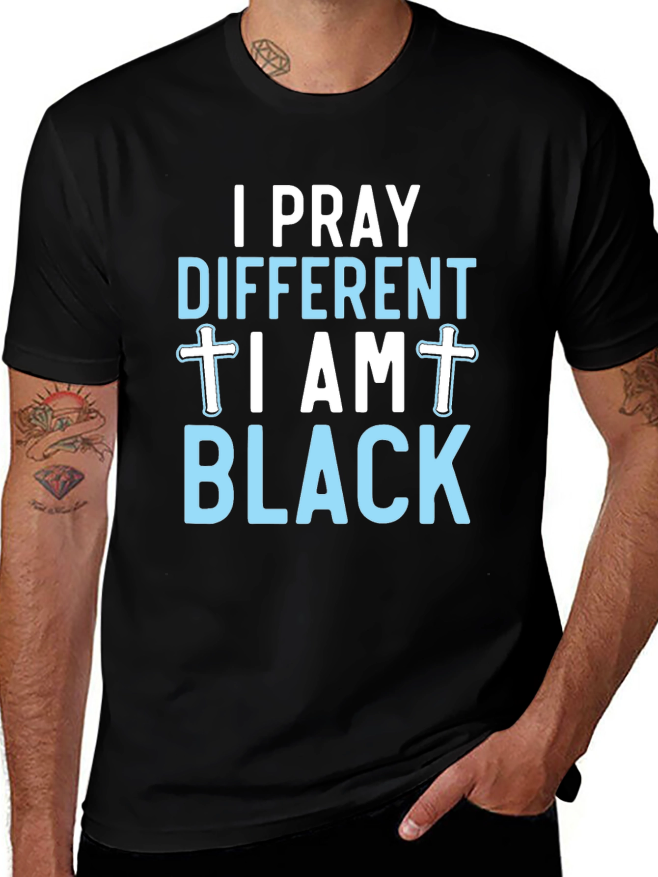 I Pray Different I Am Black T-Shirt