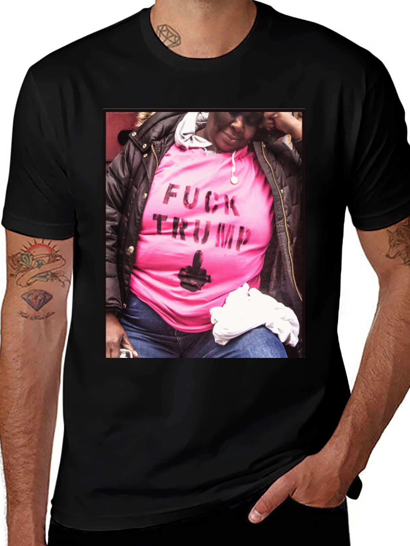 Statement Tee: Pink F*ck Trump Graphic T-Shirt
