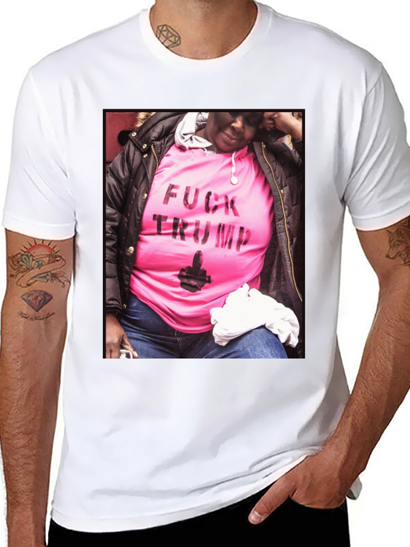 Statement Tee: Pink F*ck Trump Graphic T-Shirt