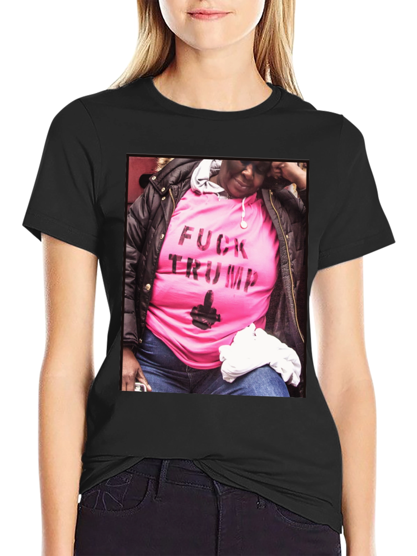 Statement Tee: Pink F*ck Trump Graphic T-Shirt
