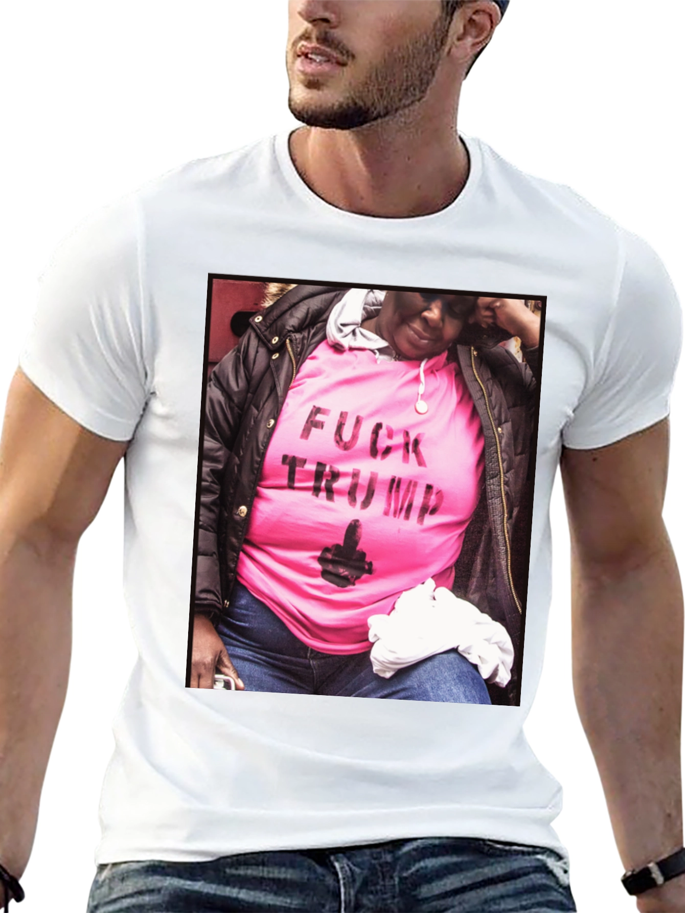 Statement Tee: Pink F*ck Trump Graphic T-Shirt
