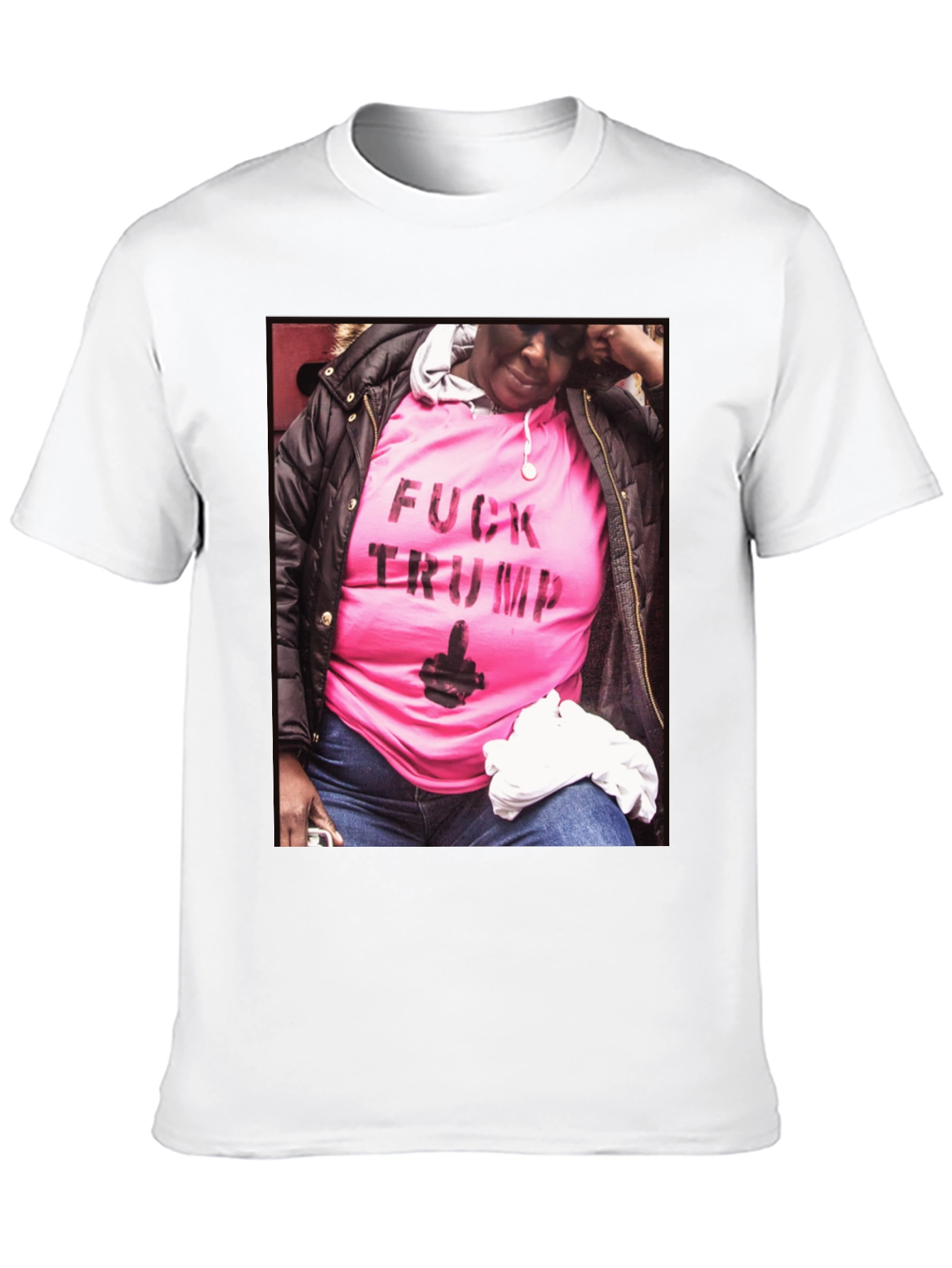 Statement Tee: Pink F*ck Trump Graphic T-Shirt