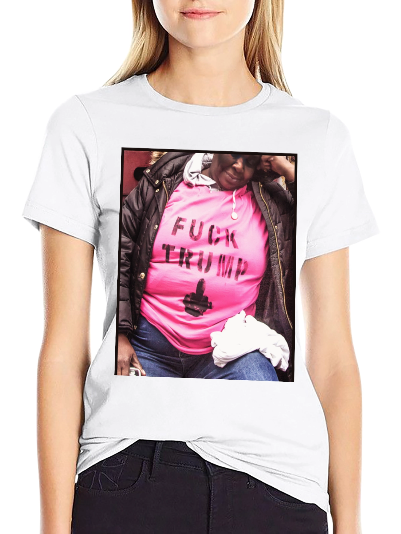 Statement Tee: Pink F*ck Trump Graphic T-Shirt