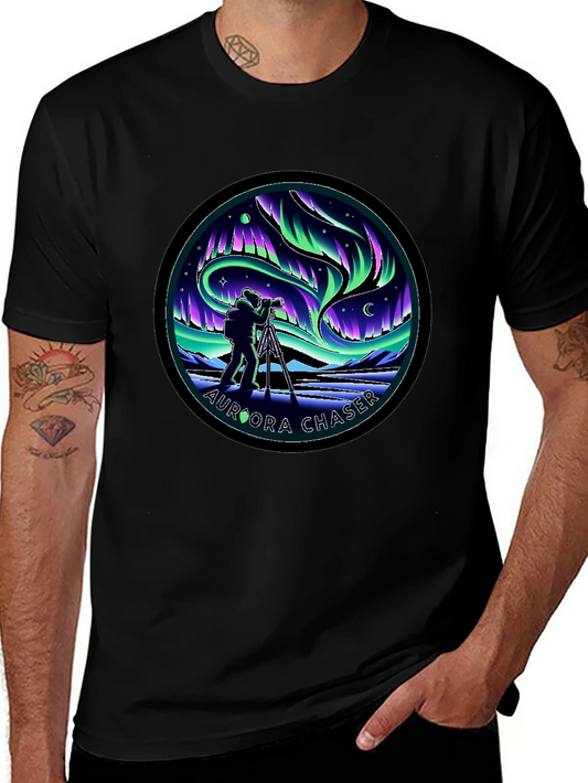 Aurora Chaser Graphic Tee - Northern Lights Photography Shirt