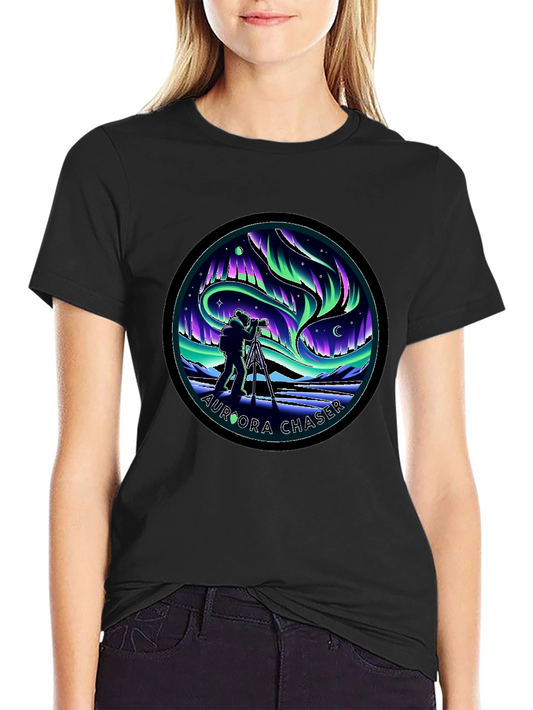 Aurora Chaser Graphic Tee - Northern Lights Photography Shirt