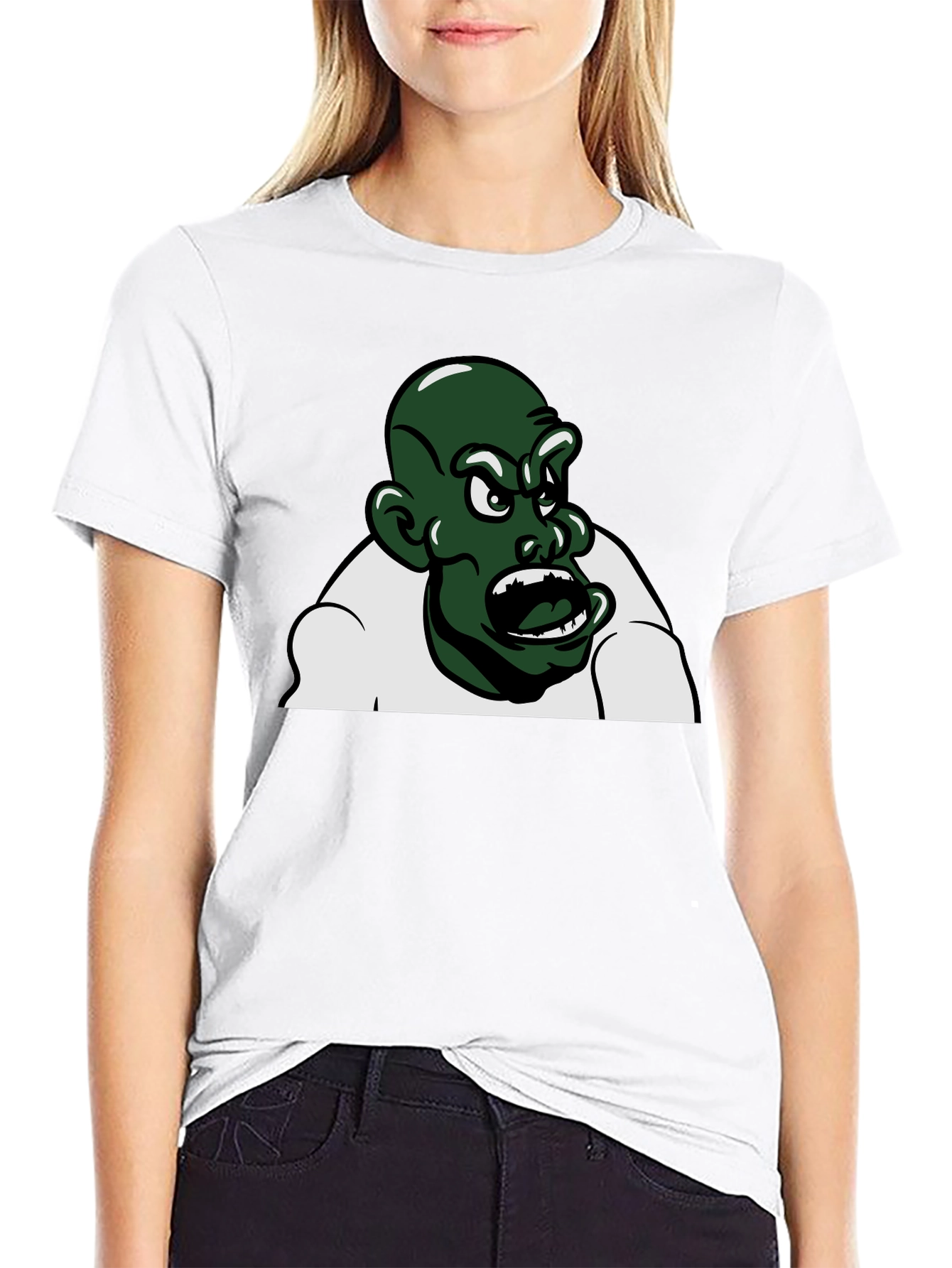 Angry Green Monster Graphic T-Shirt