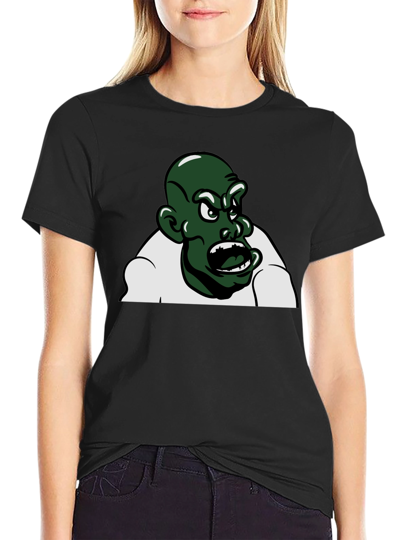 Angry Green Monster Graphic T-Shirt