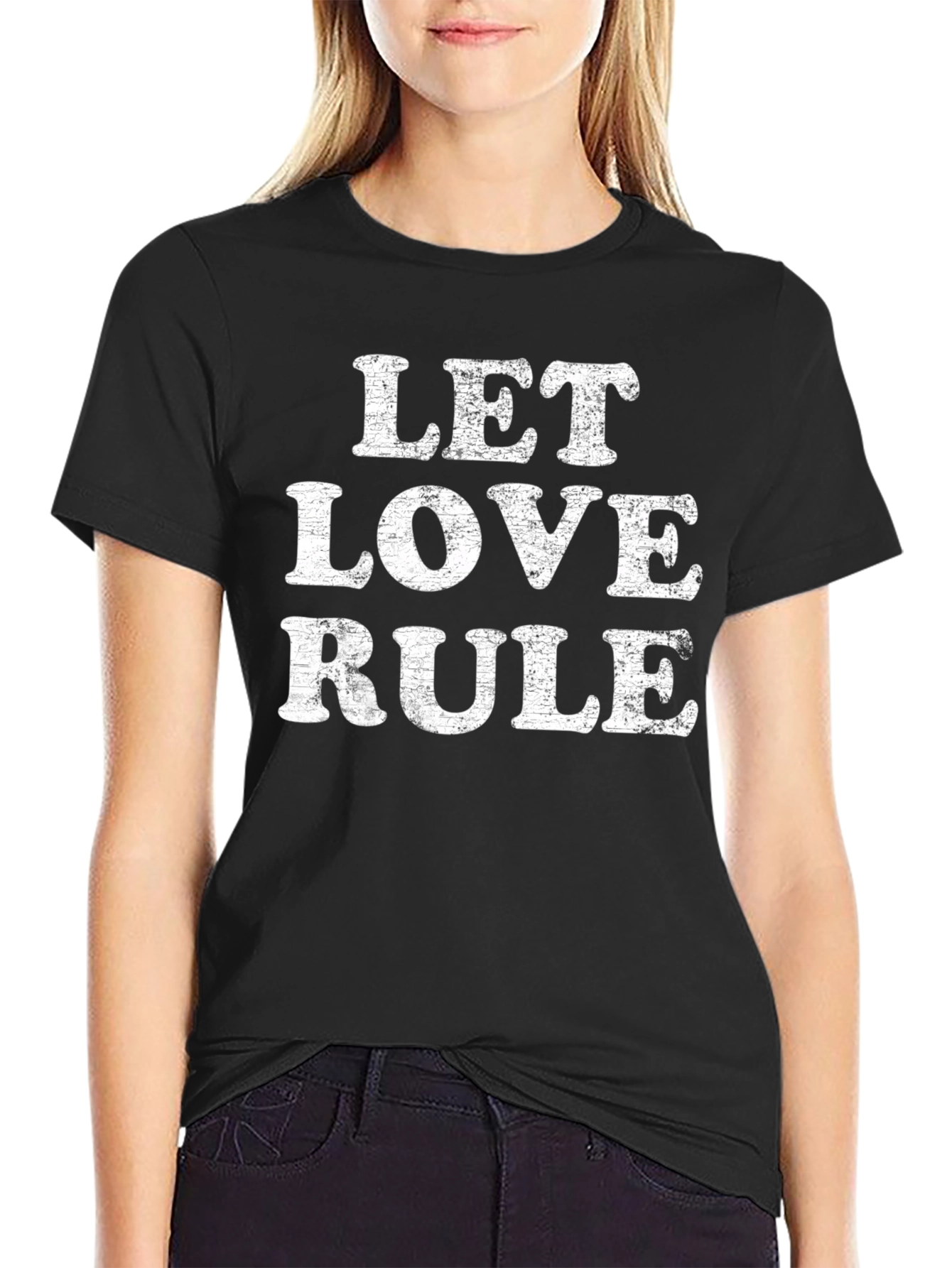 Let Love Rule T-Shirt - Black Graphic Tee