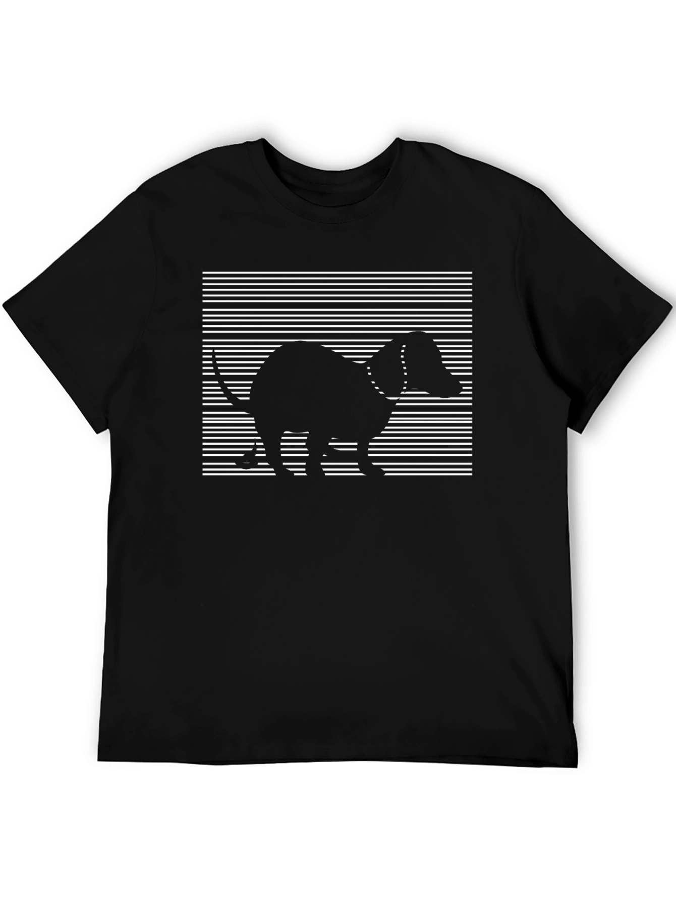 Funny Pooping Dog Graphic Tee - Black