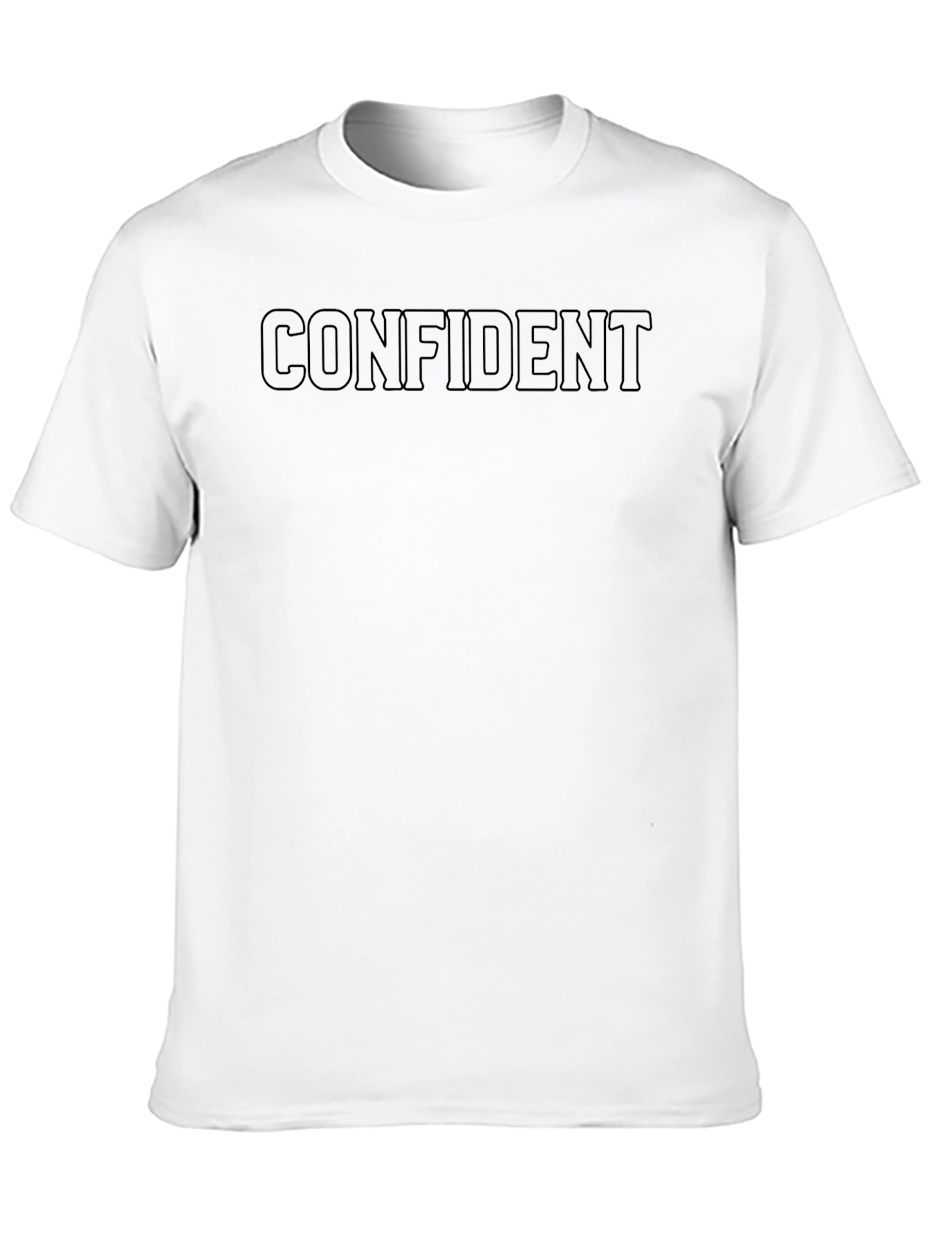 Confident Graphic Tee - Black Casual T-Shirt