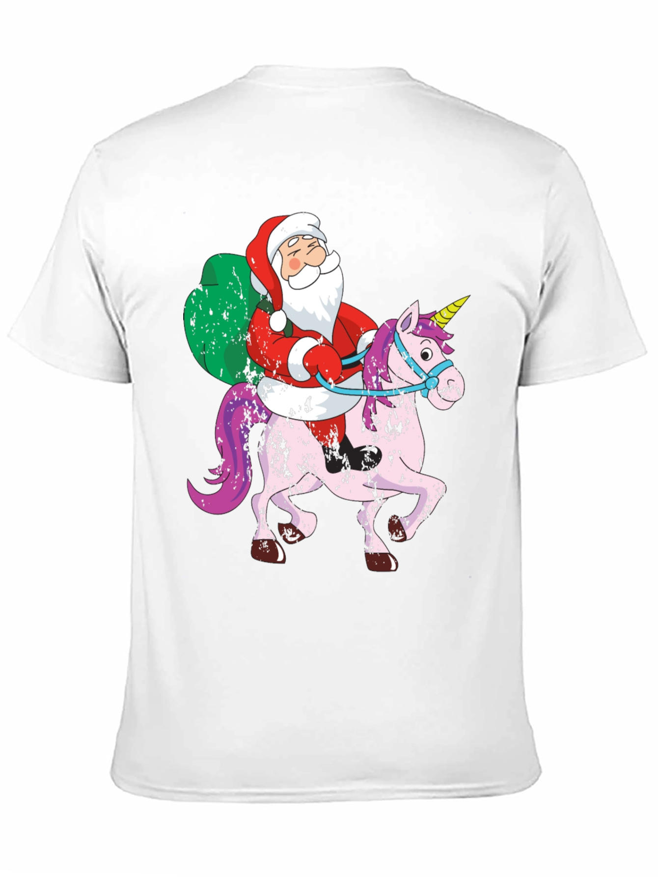 Santa Riding Unicorn T-Shirt