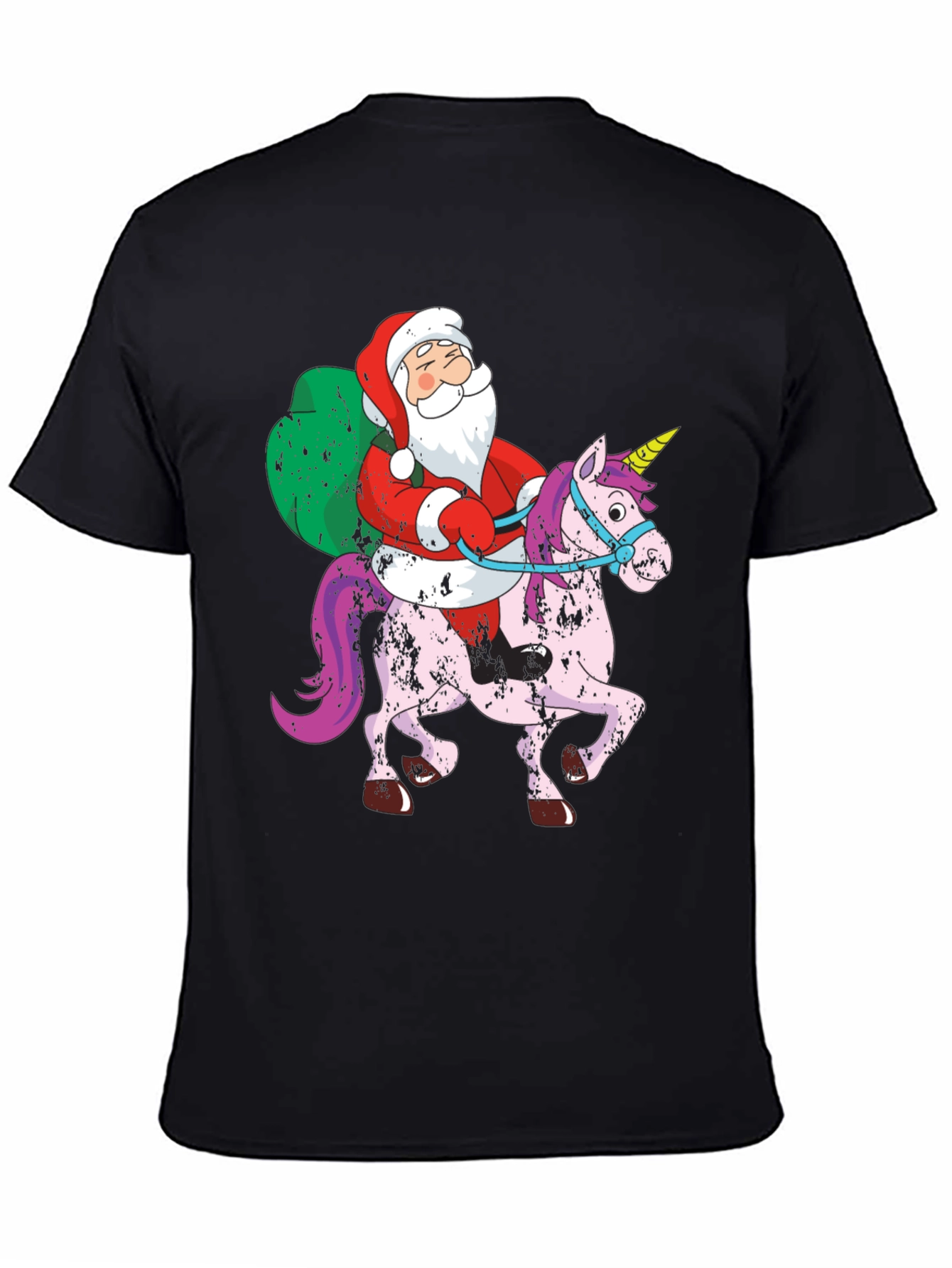 Santa Riding Unicorn T-Shirt