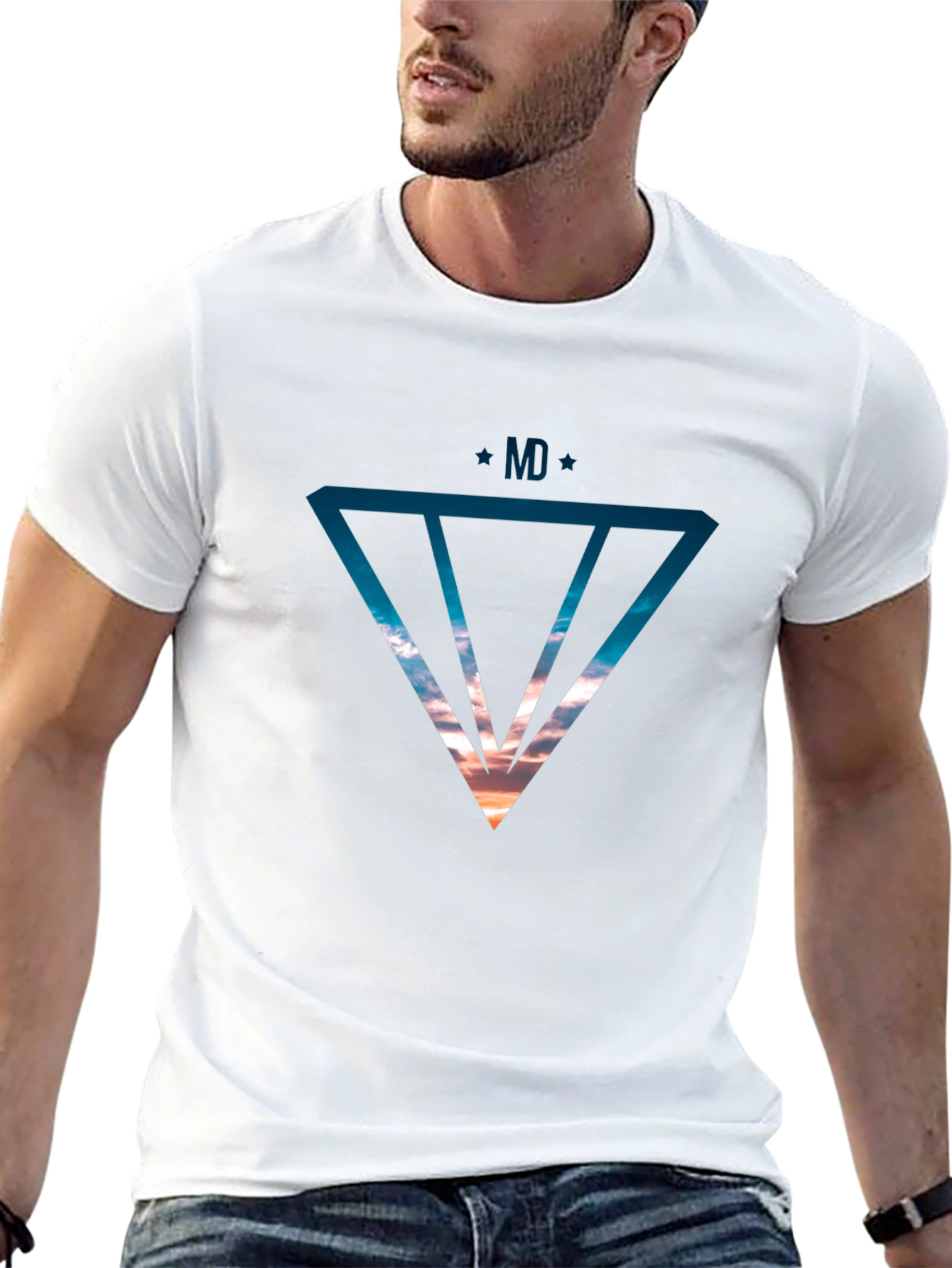Modern Graphic Print Tee