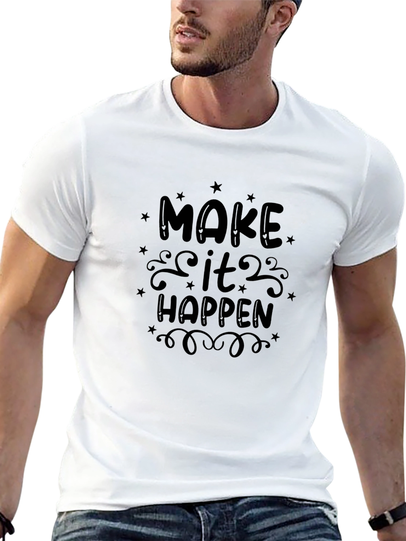 Make It Happen Graphic Black T-Shirt