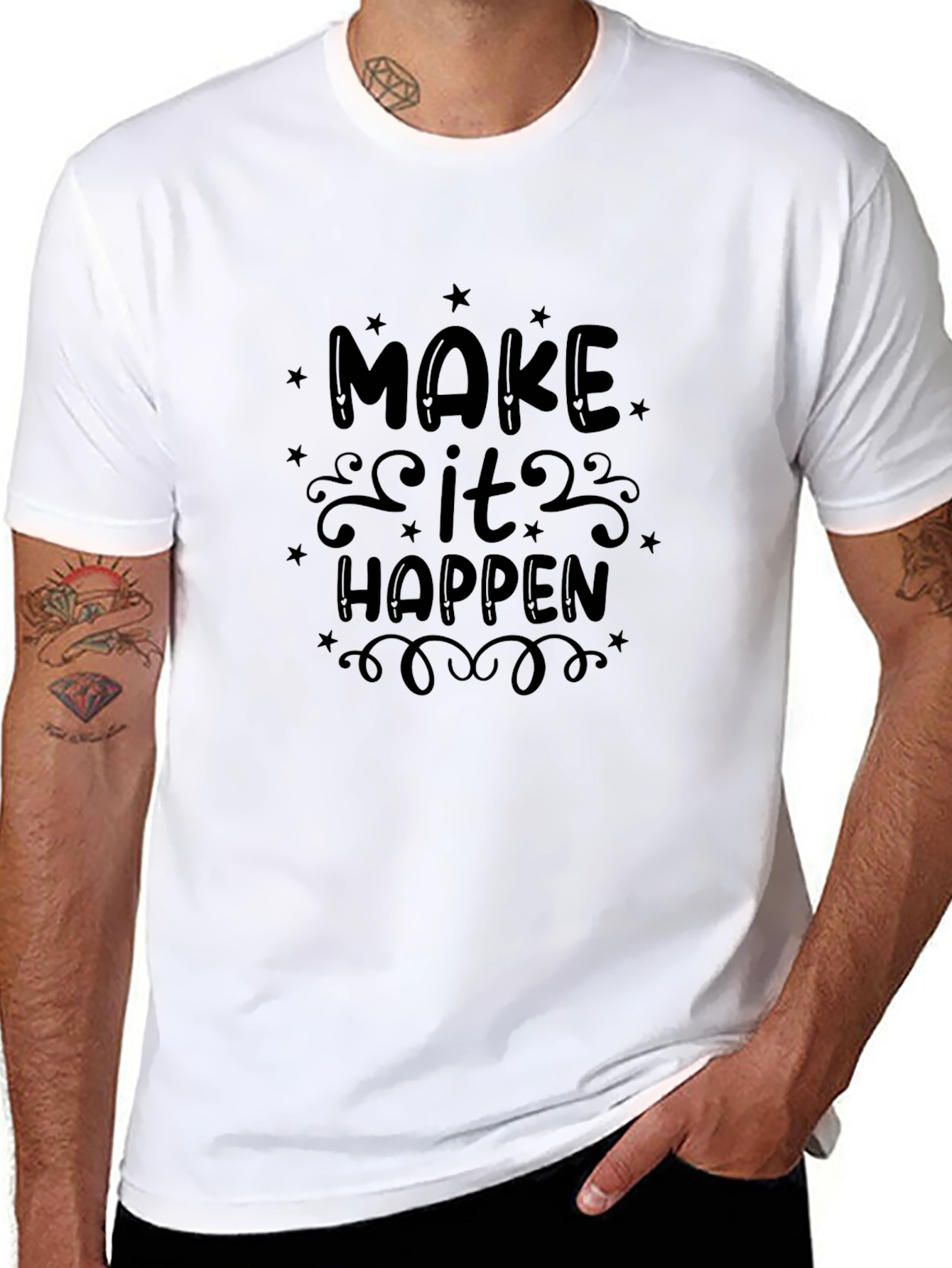 Make It Happen Graphic Black T-Shirt