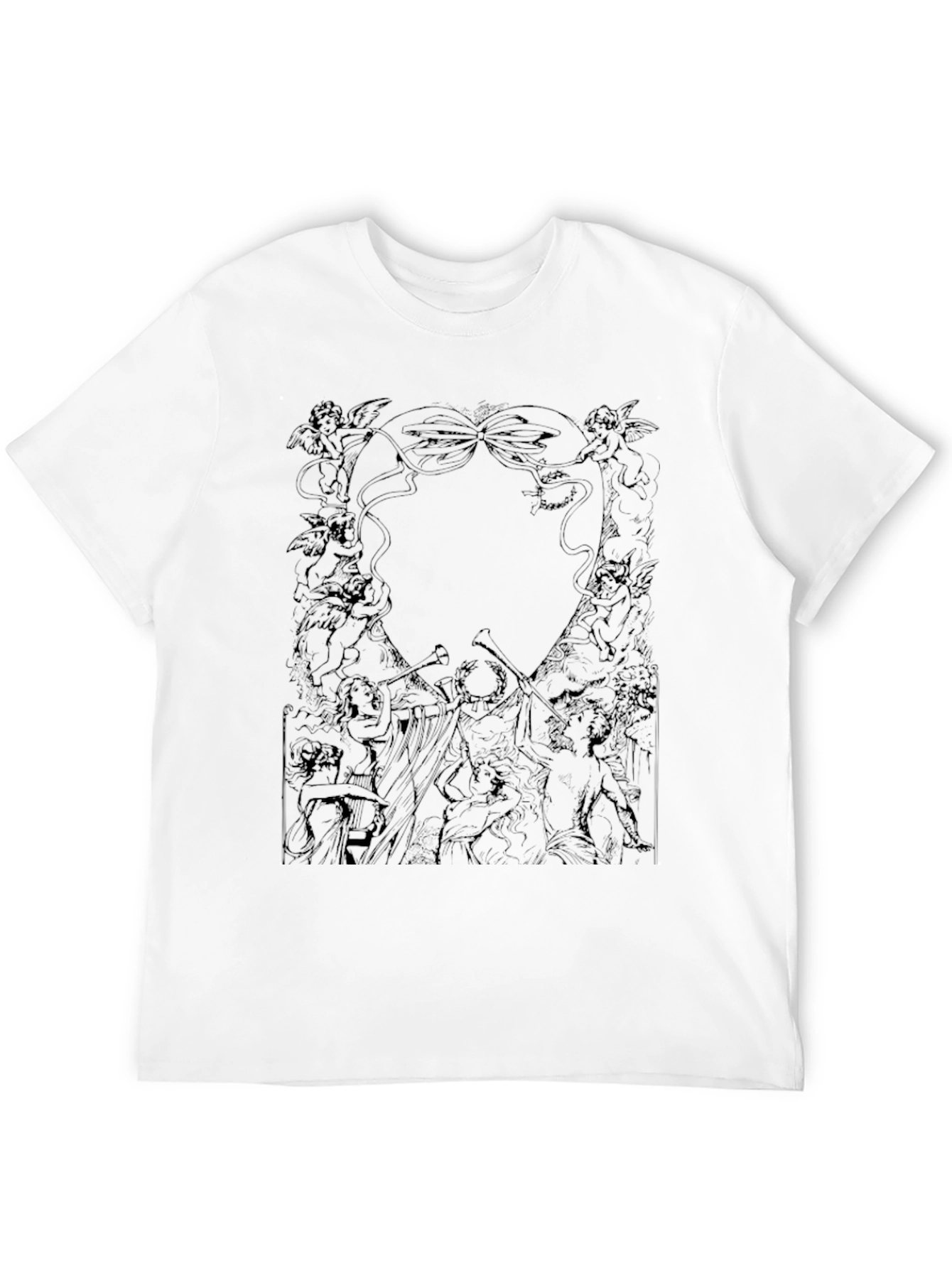 Angelic Graphic Print Black T-Shirt